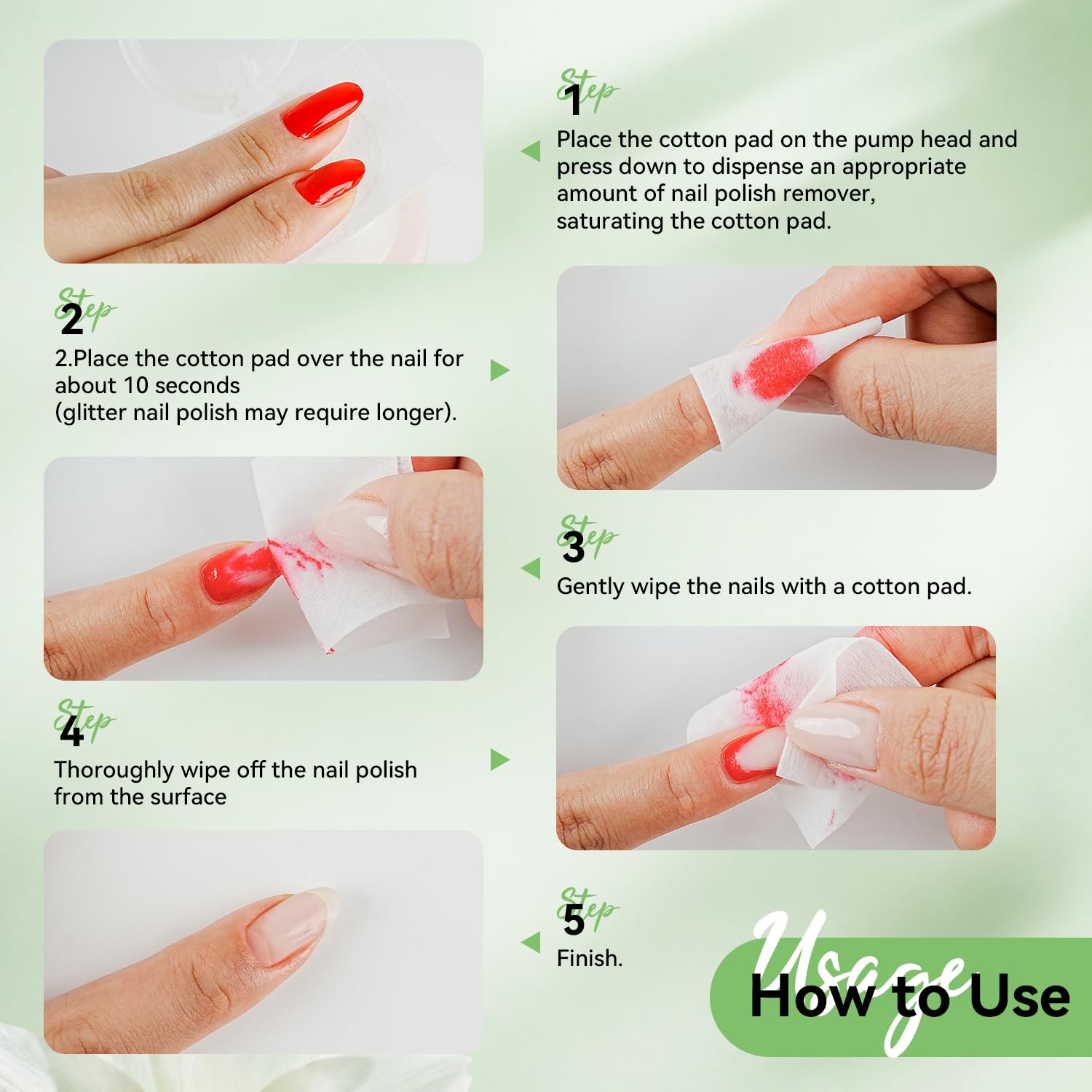 JODSONE 3Pcs 10ml Top and Base Coat Gel Nail Remover Set Gel Nail Remover for Quick and Easy at Home Removal U V Light Curing Required(R0004) - view 6