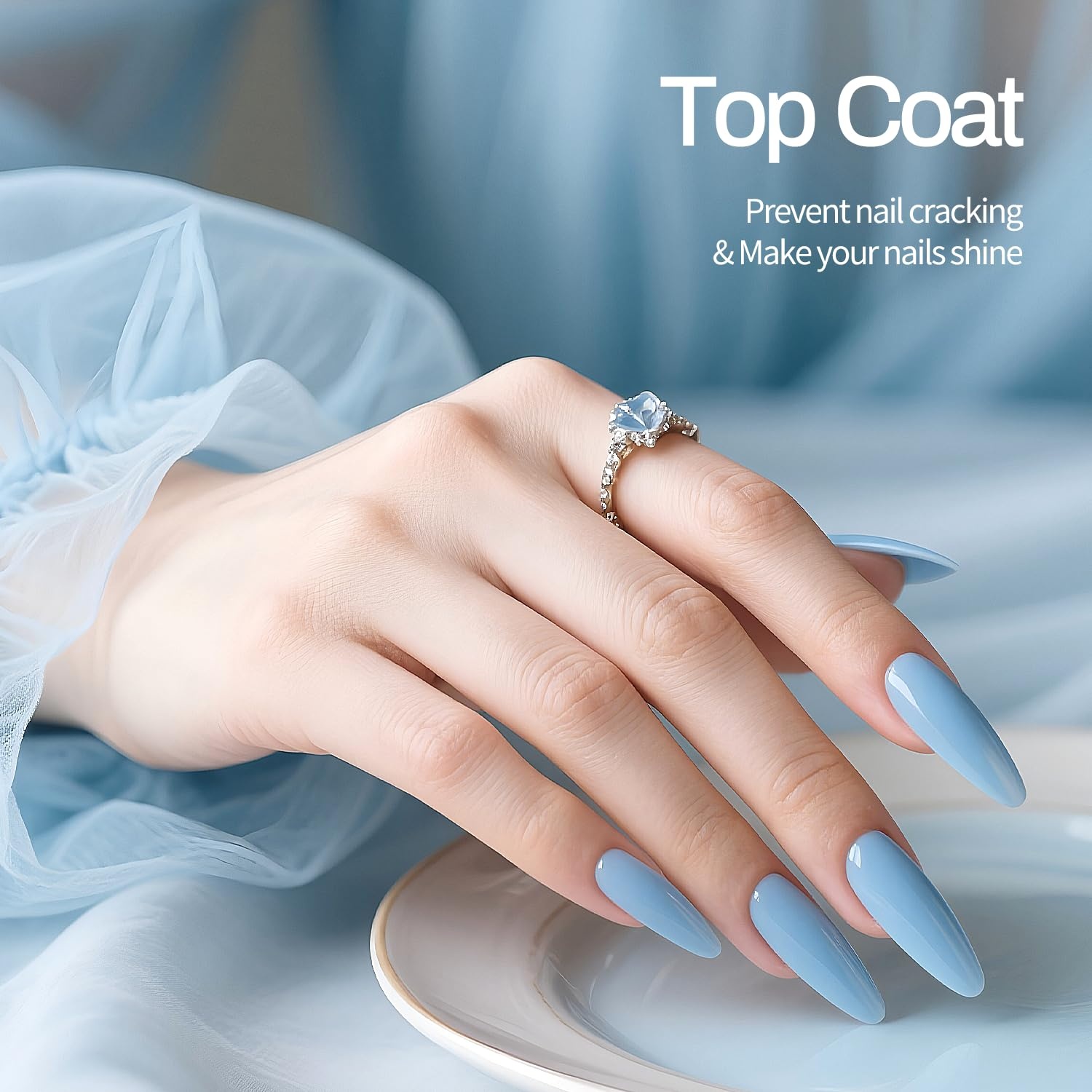 JODSONE 3Pcs 16.5ml Top Coat and Base Coat Set with Gel Nail Remover No Wipe Top Coat Base Need U V Lamp Cured Gel Nail Remover for Quick and Easy Removal At Home(GN003) - view 3