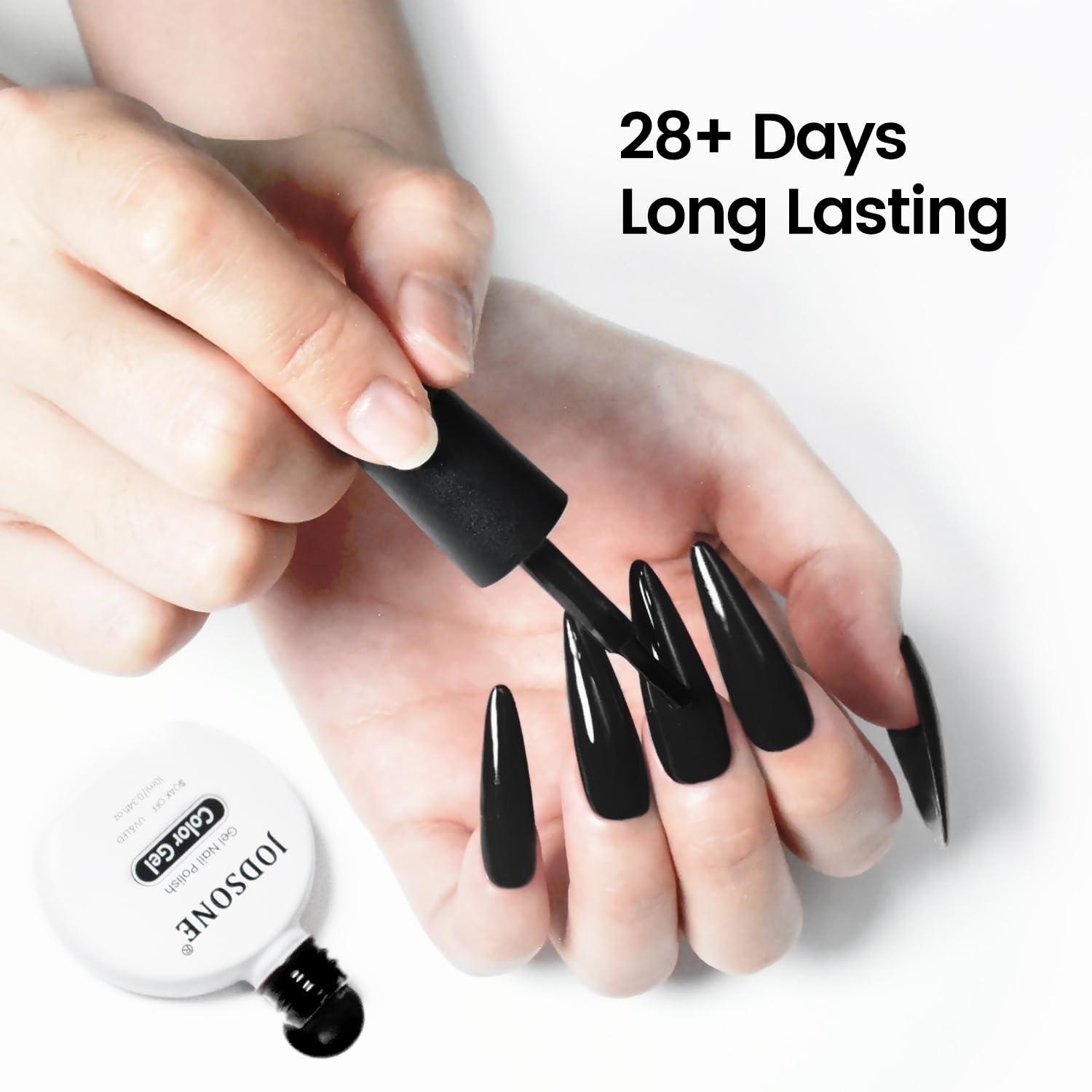 JODSONE 10ml Gel Nail Polish Black Gel Polish with 10ml Base Coat Top Coat - view 2