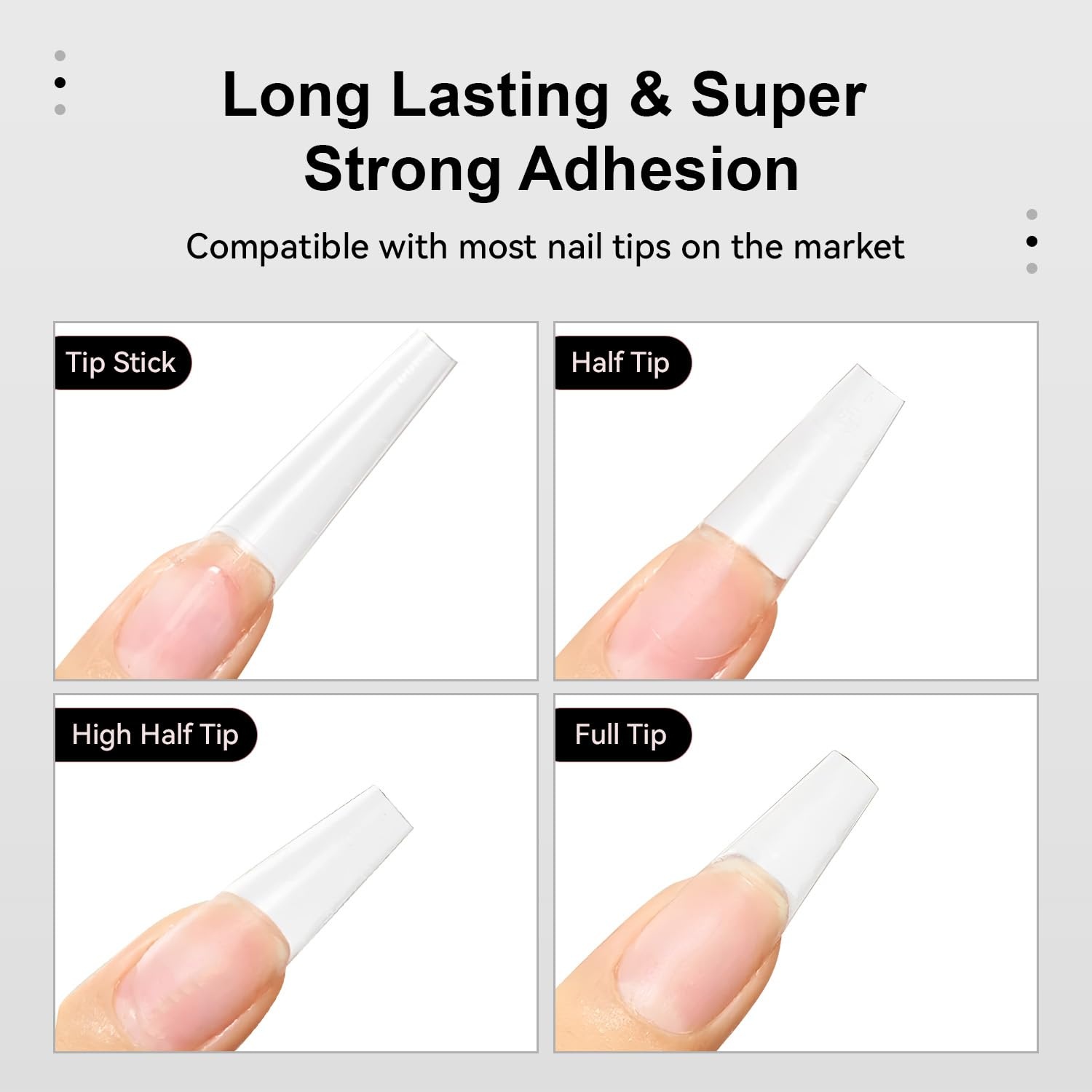 JODSONE Gel Nail Glue – 16.5ml Anti-Dust & Super Strong Nail Glue for False Nails Tips,Low Heat,No Bubbles,Curing Smooth & Long Lasting,Curing Needed U V Light(16.5ML-Clear) - view 6