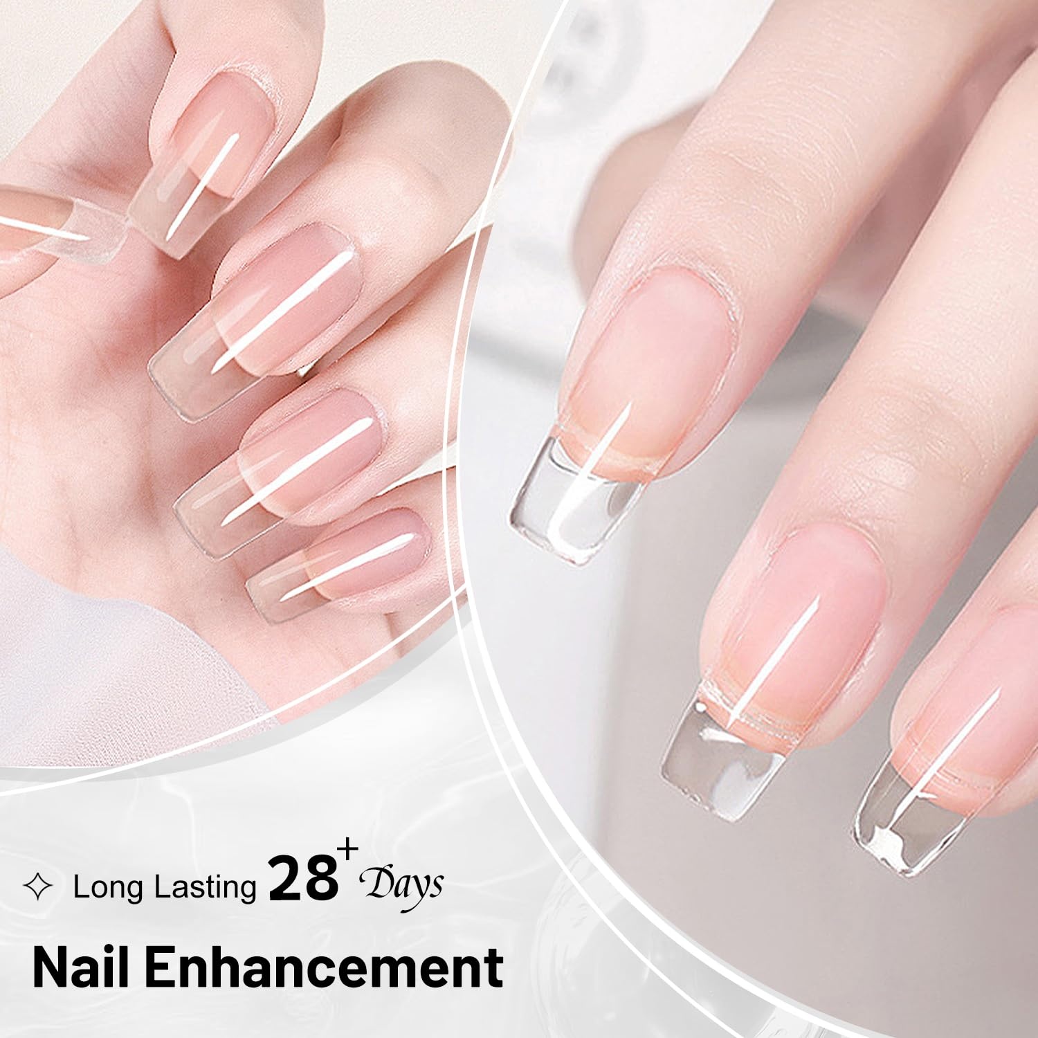 JODSONE Rubber Base Builder Gel for Nails,16.5ML 3-in-1 Nude Pink Rubber Base Gel Polish for Nail Thickening Solution Strengthen,Apex Building,Enhance(16.5ML 2pcs Builder Gel) - view 7