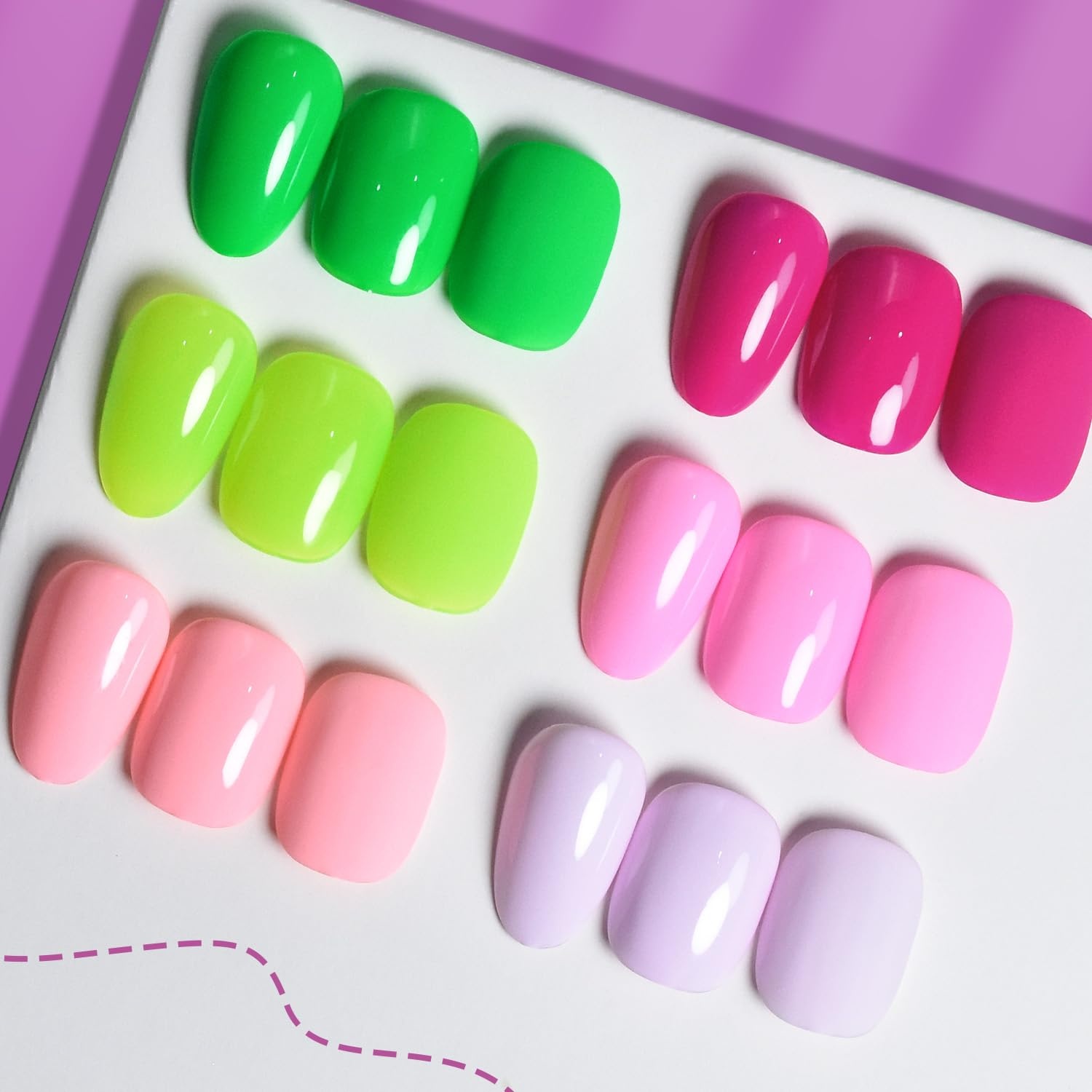 JODSONE 10ml Green Gel Nail Polish Set 6Colors Long Lasting Neutral Green Pale Lacquer Glossy Art for Nail and Salon Need U V Lamp(B42-47) - view 4
