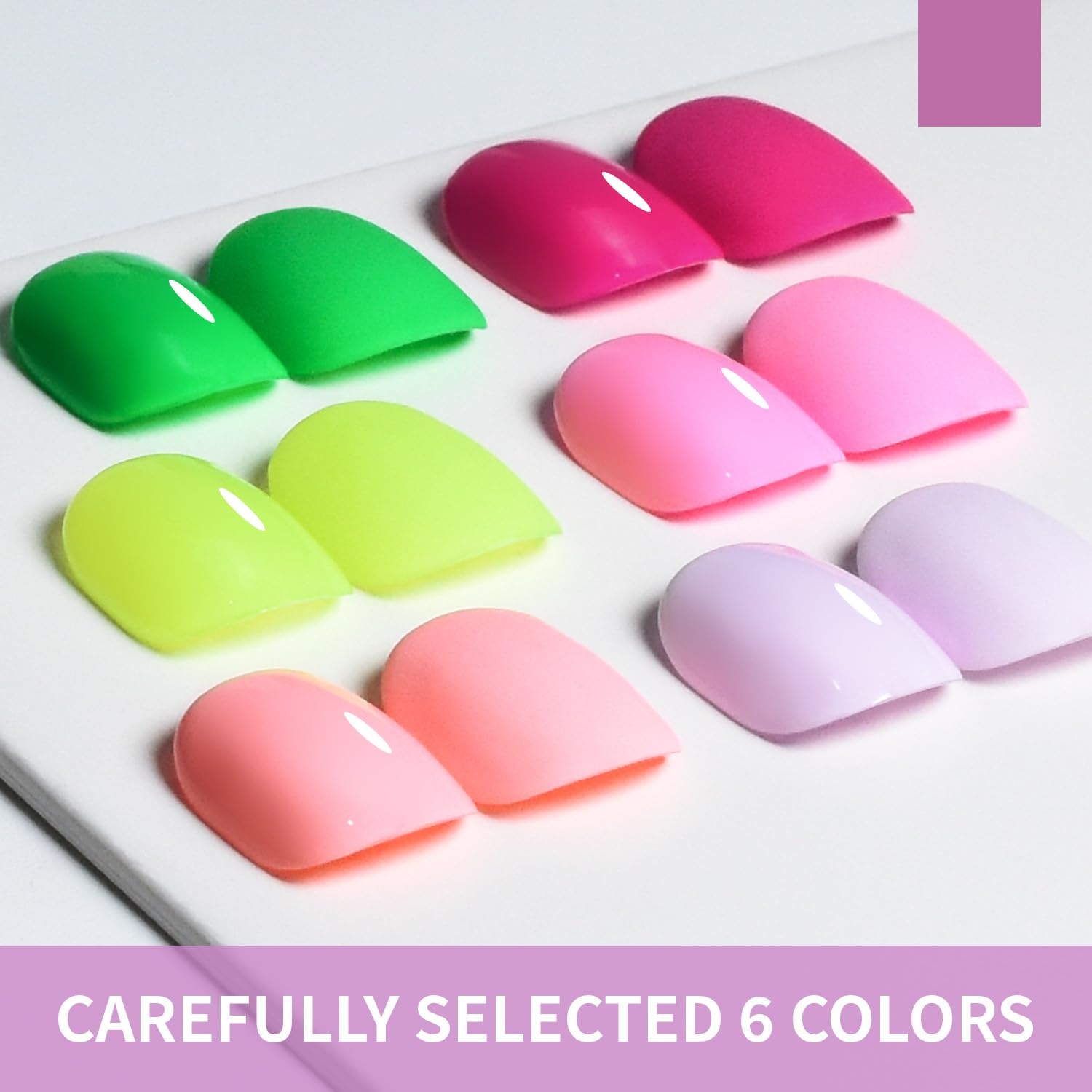 JODSONE 10ml Green Gel Nail Polish Set 6Colors Long Lasting Neutral Green Pale Lacquer Glossy Art for Nail and Salon Need U V Lamp(B42-47) - view 6