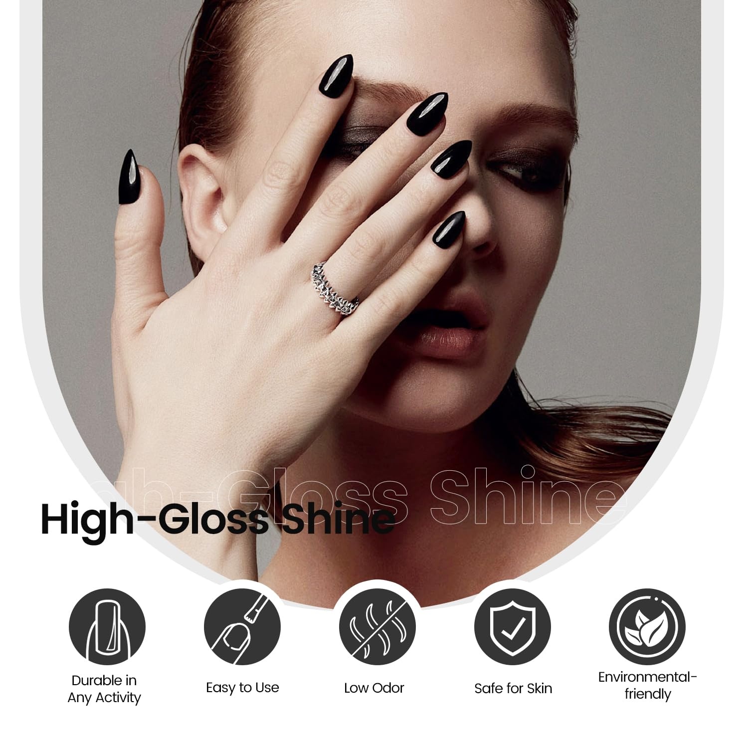 JODSONE Gel Nail Polish 16.5ml Black Art Design Manicure Salon DIY at Home Soak Off U V LED Gel Polish Nail(B01) - view 3