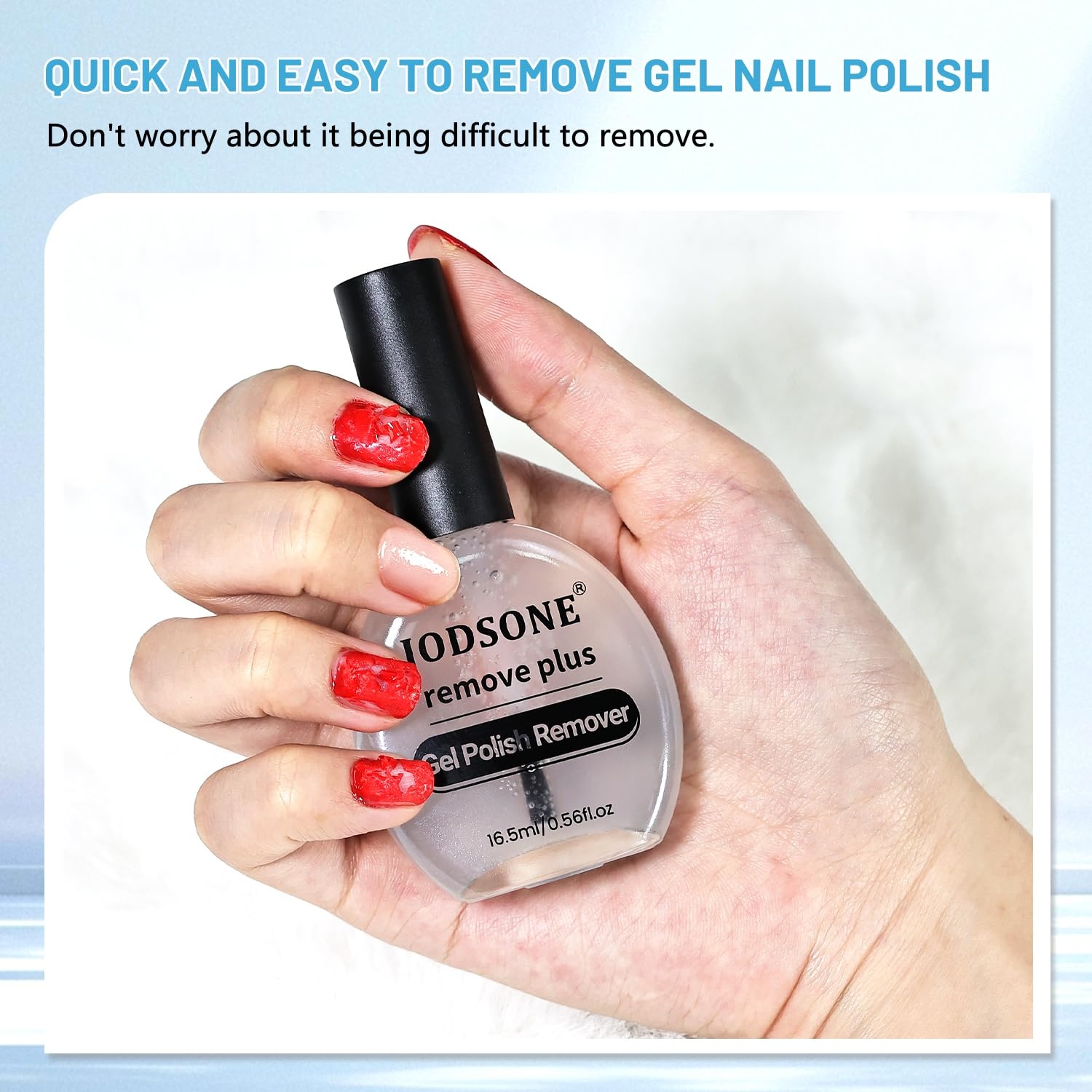 JODSONE Gel Nail Polish Remover Plus – 16.5ML Gel Polish Remover No Need to Soak,High-Concentration Gel Remover for Nails Quickly Remove Nail Polish in Short Time(16.5ML) - view 4