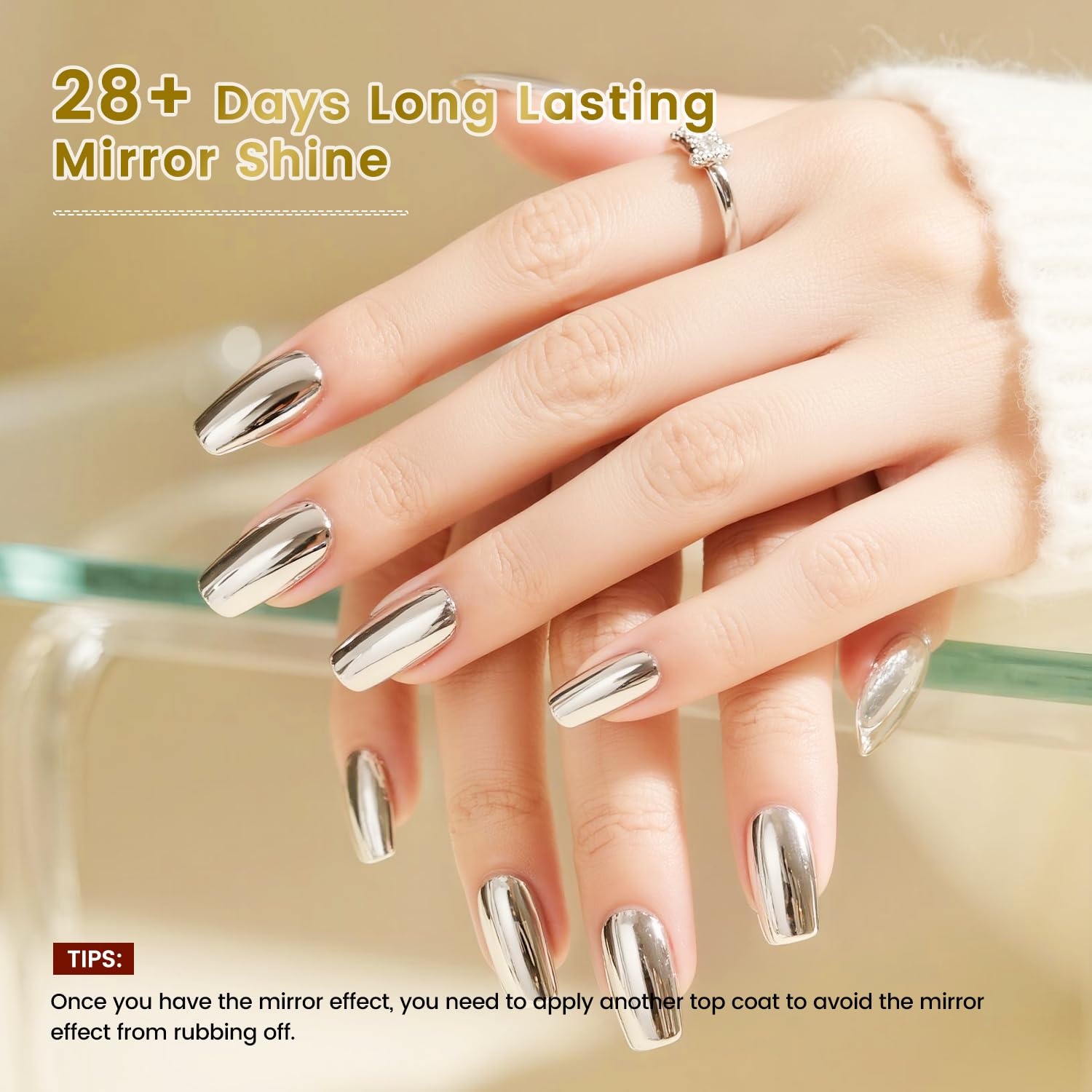 JODSONE Matte Gel Top Coat – 16.5ml Powder-Resistant No Wipe Gel Top Coat for Chrome Powder Nail Art, Smooth Matte Finish, U V Curing Required(G04) - view 2