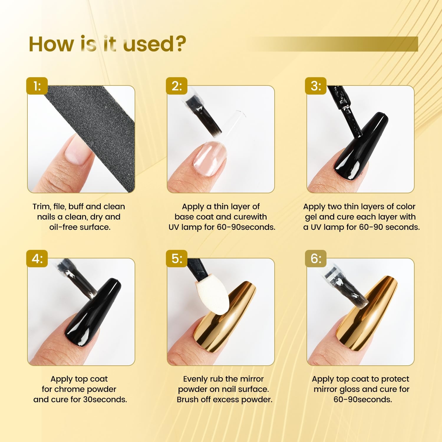 JODSONE Matte Gel Top Coat – 16.5ml Powder-Resistant No Wipe Gel Top Coat for Chrome Powder Nail Art, Smooth Matte Finish, U V Curing Required(G04) - view 6