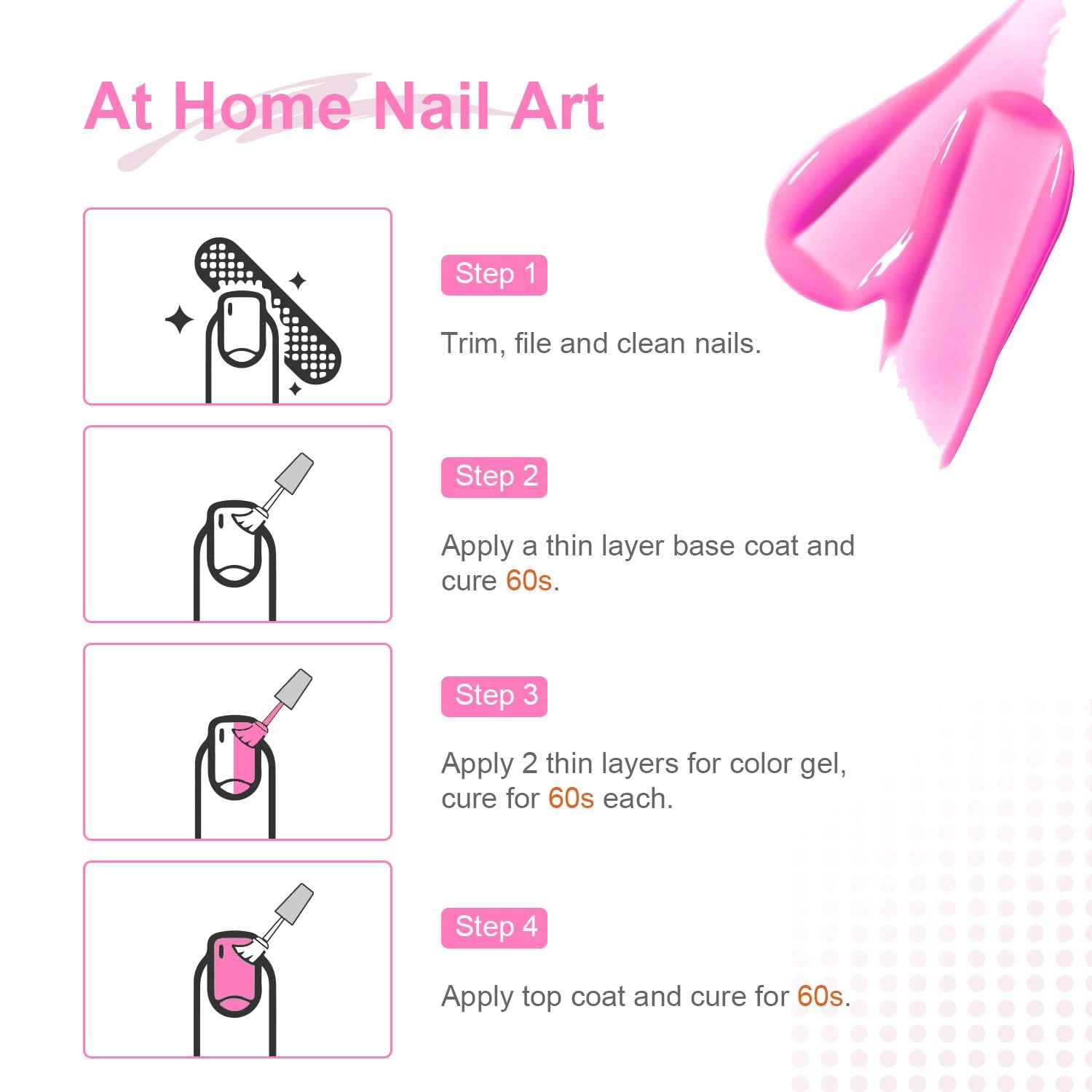 JODSONE 10ml Black Gel Nail Polish Black Gel Polish Soak Off Led Gel Polish Nail Art Manicure Salon Diy Need U V Lamp(B45) - view 3