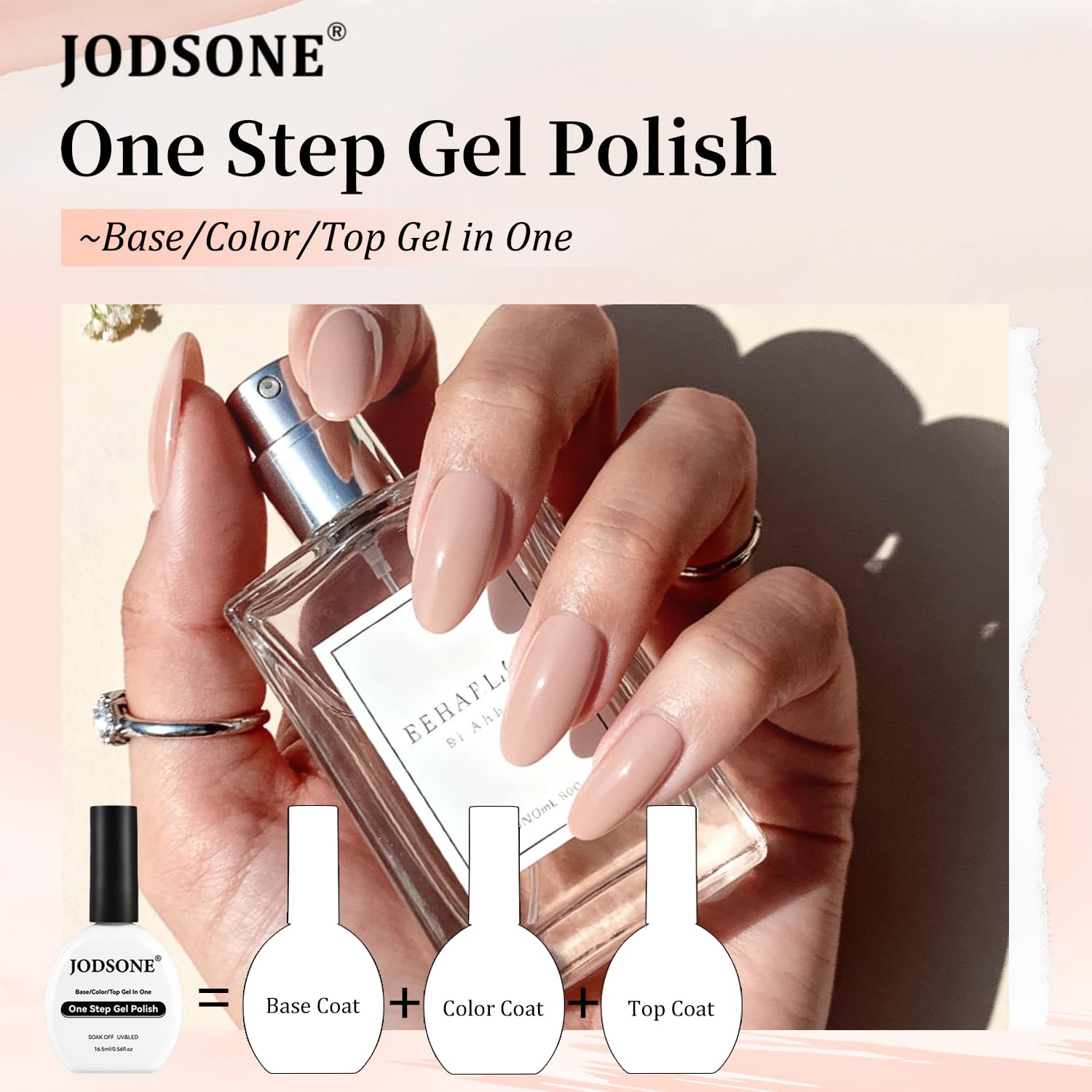 JODSONE 15ml Black Gel Nail Polish Gel Polish Black Soak Off Led Gel Polish Nail Art Manicure Salon Diy At Home(B1404)