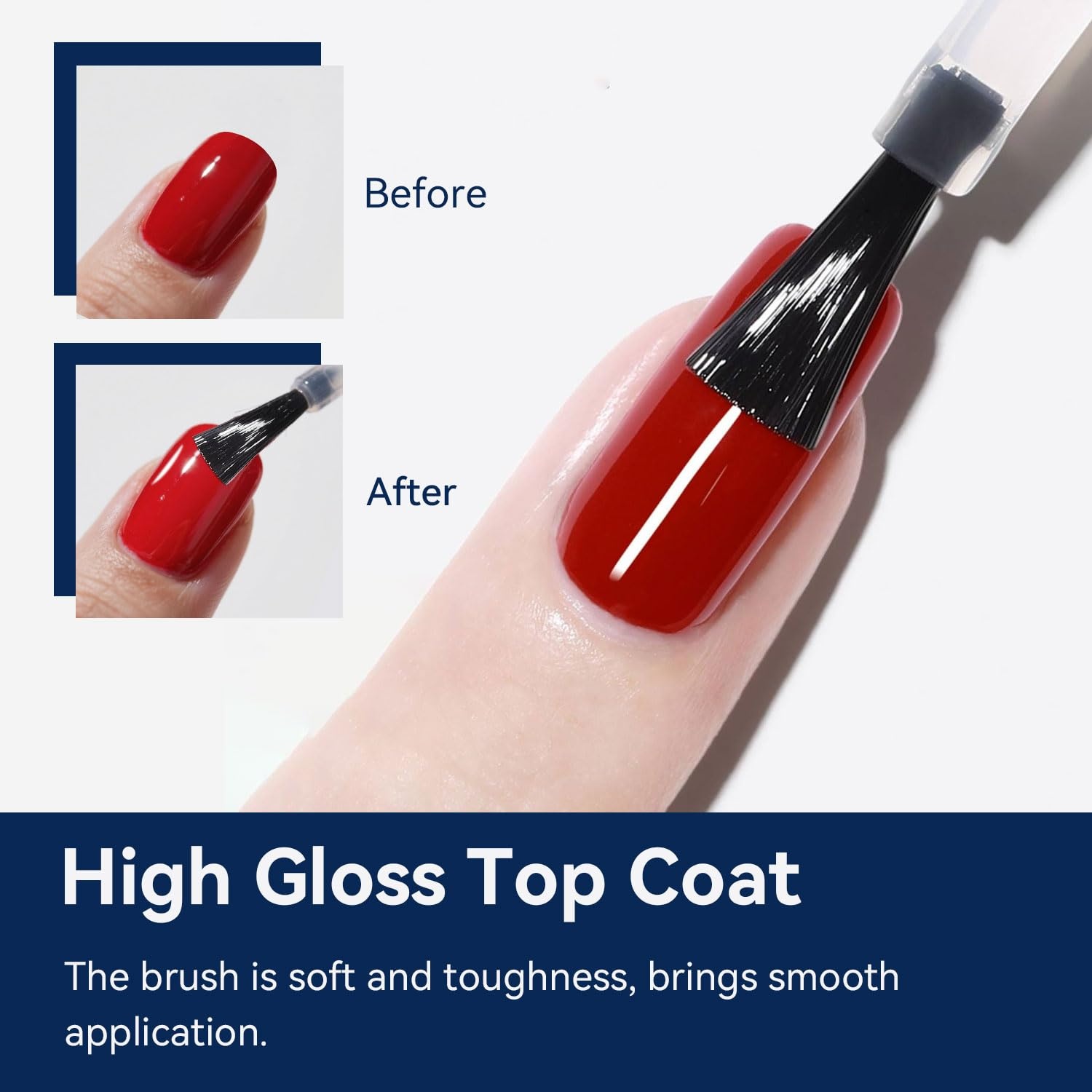 JODSONE 3Pcs 16.5ml Top Coat and Base Coat Set with Gel Nail Remover No Wipe Top Coat Base Need U V Lamp Cured Gel Nail Remover for Quick and Easy Removal At Home(GN008) - view 3