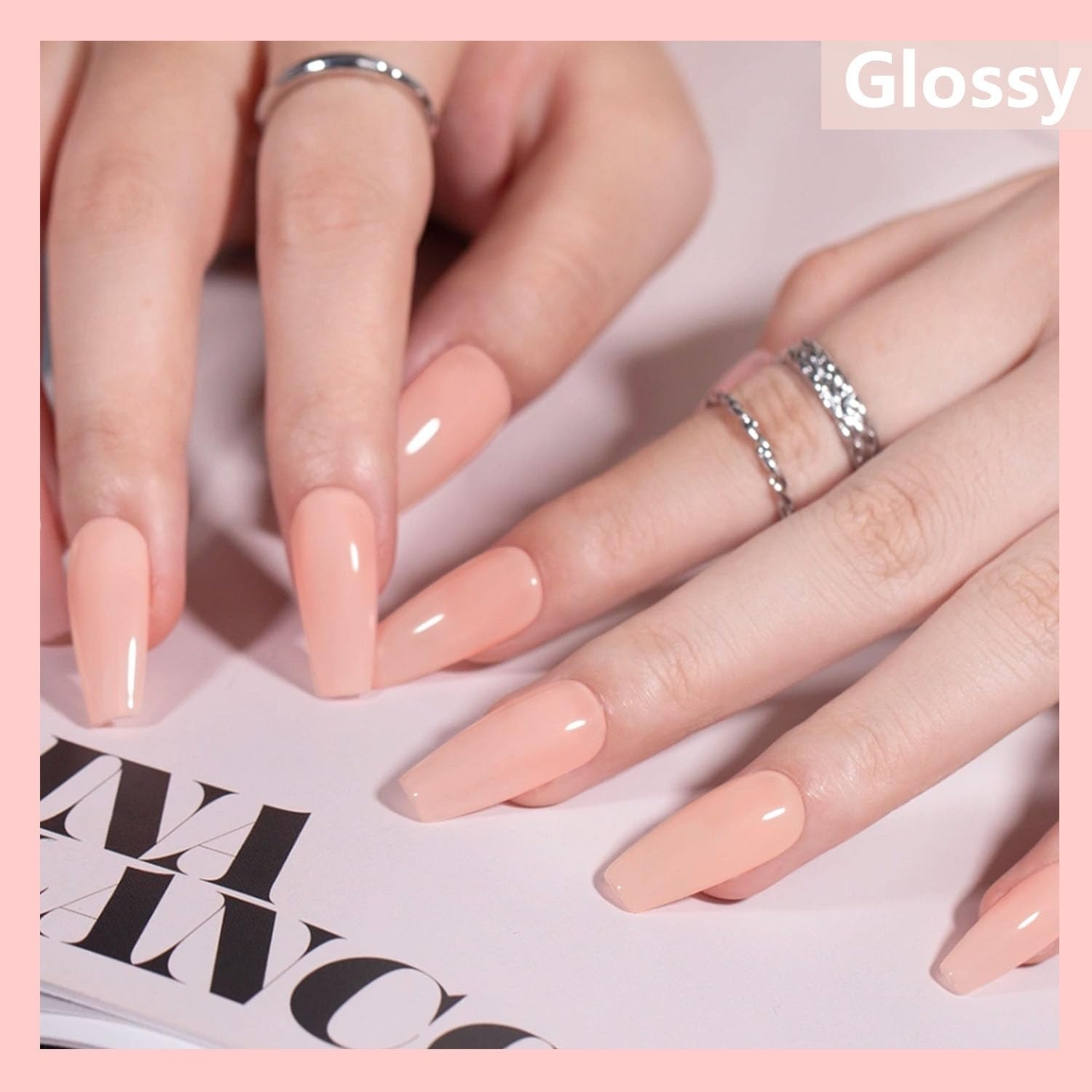JODSONE Gel Nail Polish 16.5ml Light Nude Gel Polish Nail Soak Off U V LED Nail Lamp Art Manicure Salon DIY Home Gift for Women Girls - view 3