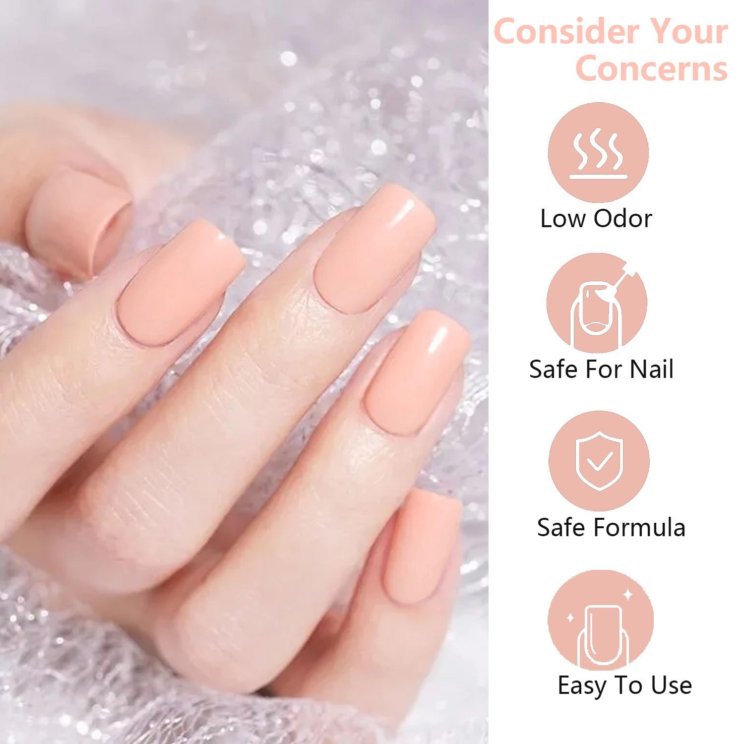 JODSONE Gel Nail Polish 16.5ml Light Nude Gel Polish Nail Soak Off U V LED Nail Lamp Art Manicure Salon DIY Home Gift for Women Girls - view 5