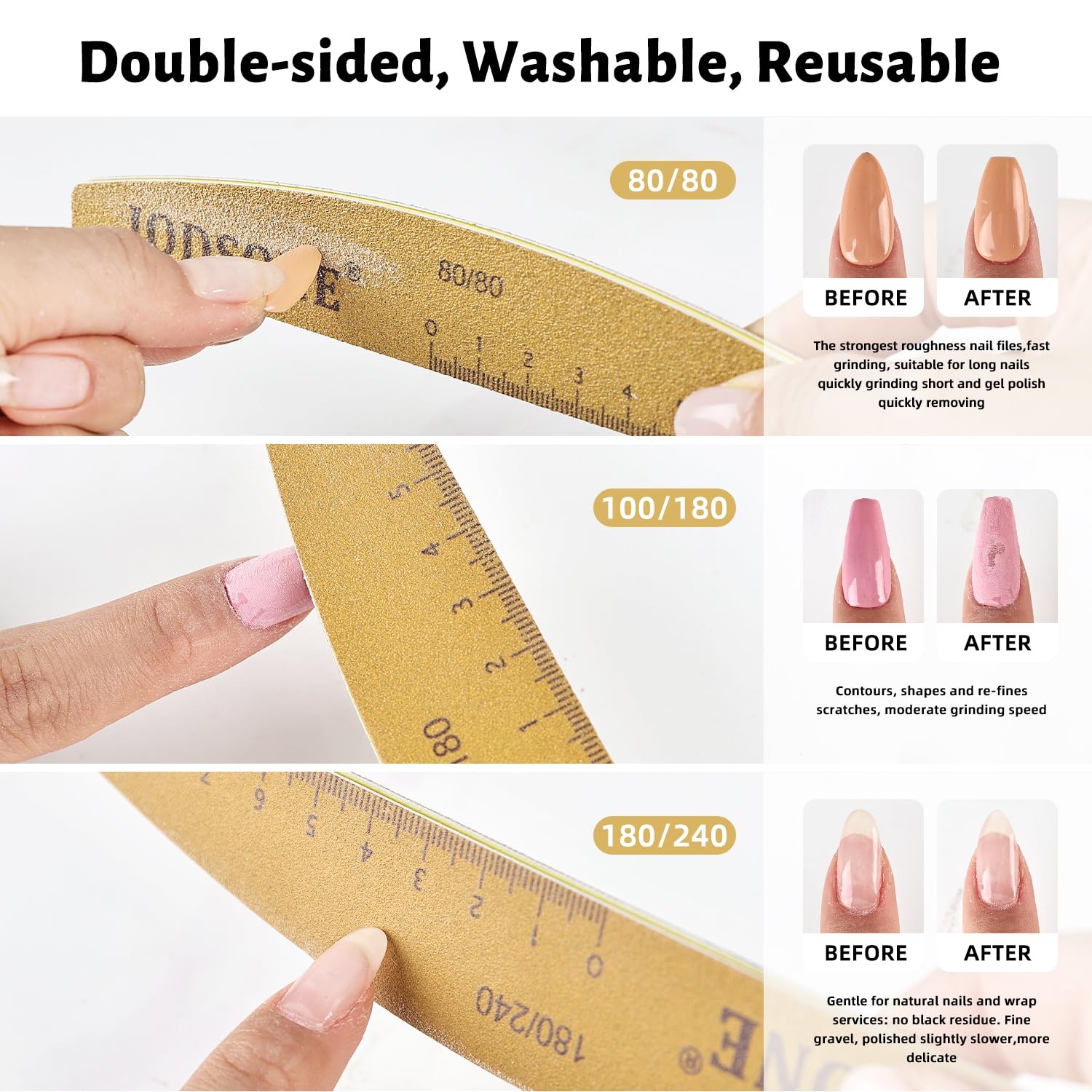 JODSONE 36 PCS Gel Nail Polish Set Base Coat Glossy Matte and Glitter Top Coat Collection Gifts for Women and 5PCS Nail Files - view 8