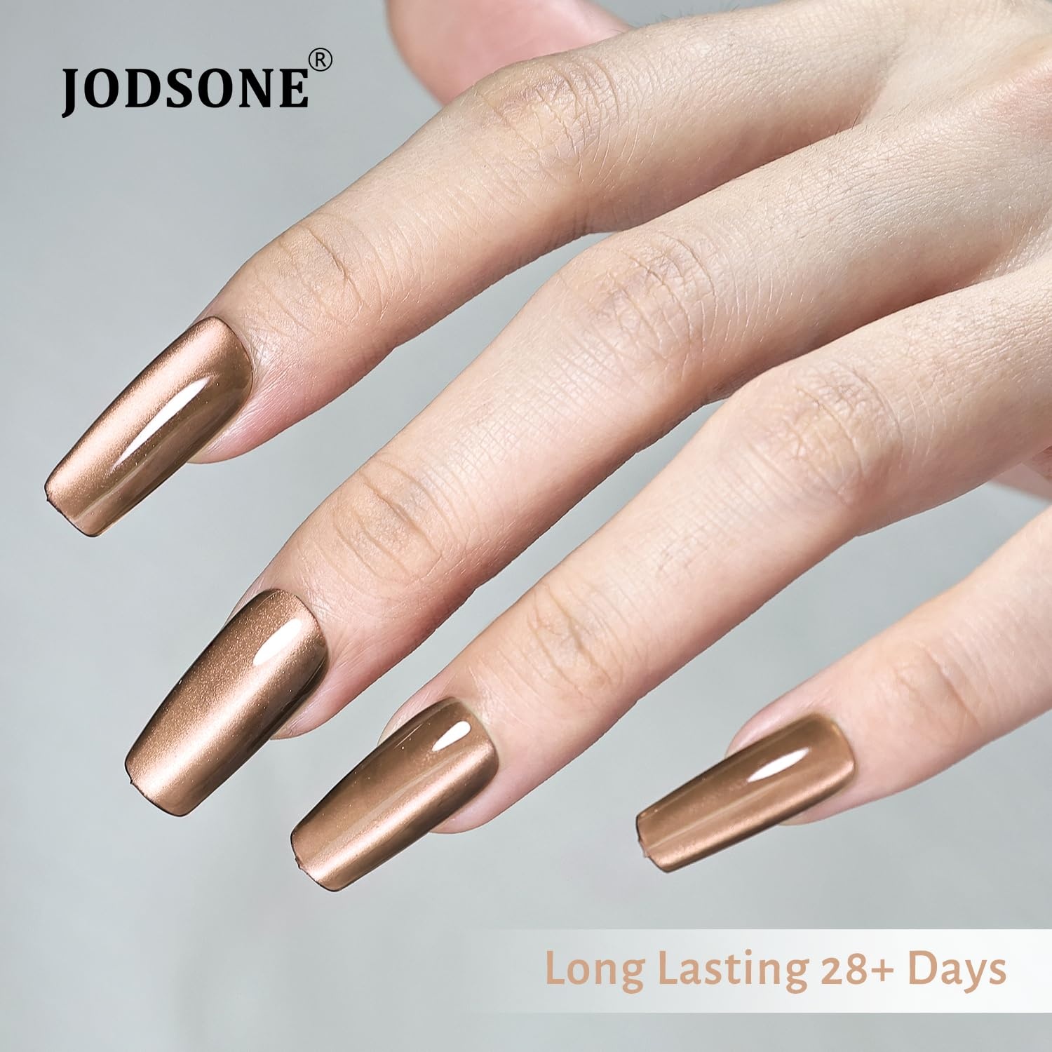 JODSONE 16.5ml Cat Eye Gel Nail Polish Pink Purple Glitter Magnetic Reflective Translucent at Home Salon Design Need U V Curing(Brown 16.5ml (2720F)) - view 3