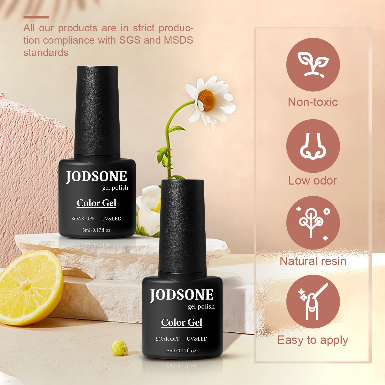 JODSONE 23 PCS Gel Nail Polish Set with Base Glossy and Matte Top Coat Multicolored Gel Nail Long Lasting Suitable for All Seasons(32KIT-Color 7) - view 5