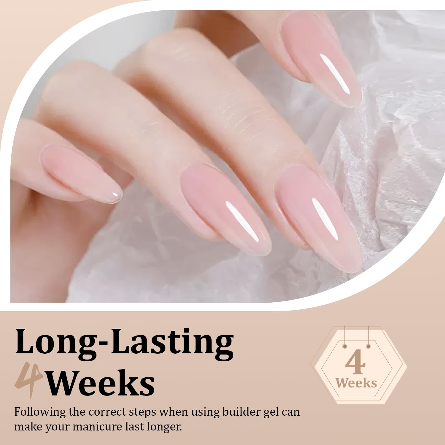 JODSONE Builder Gel for Nails,4Pcs 10ML Builder Gel Set, Nail Apex and Extension Strengthener Hard Need to Cured by Nail Lamp,Clear White Pink Brown(GJ09-GJ12) - view 4