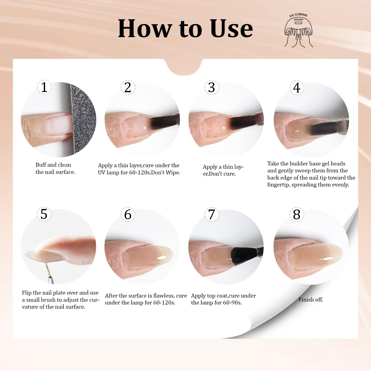 JODSONE Builder Gel for Nails,4Pcs 10ML Builder Gel Set, Nail Apex and Extension Strengthener Hard Need to Cured by Nail Lamp,Clear White Pink Brown(GJ09-GJ12) - view 5