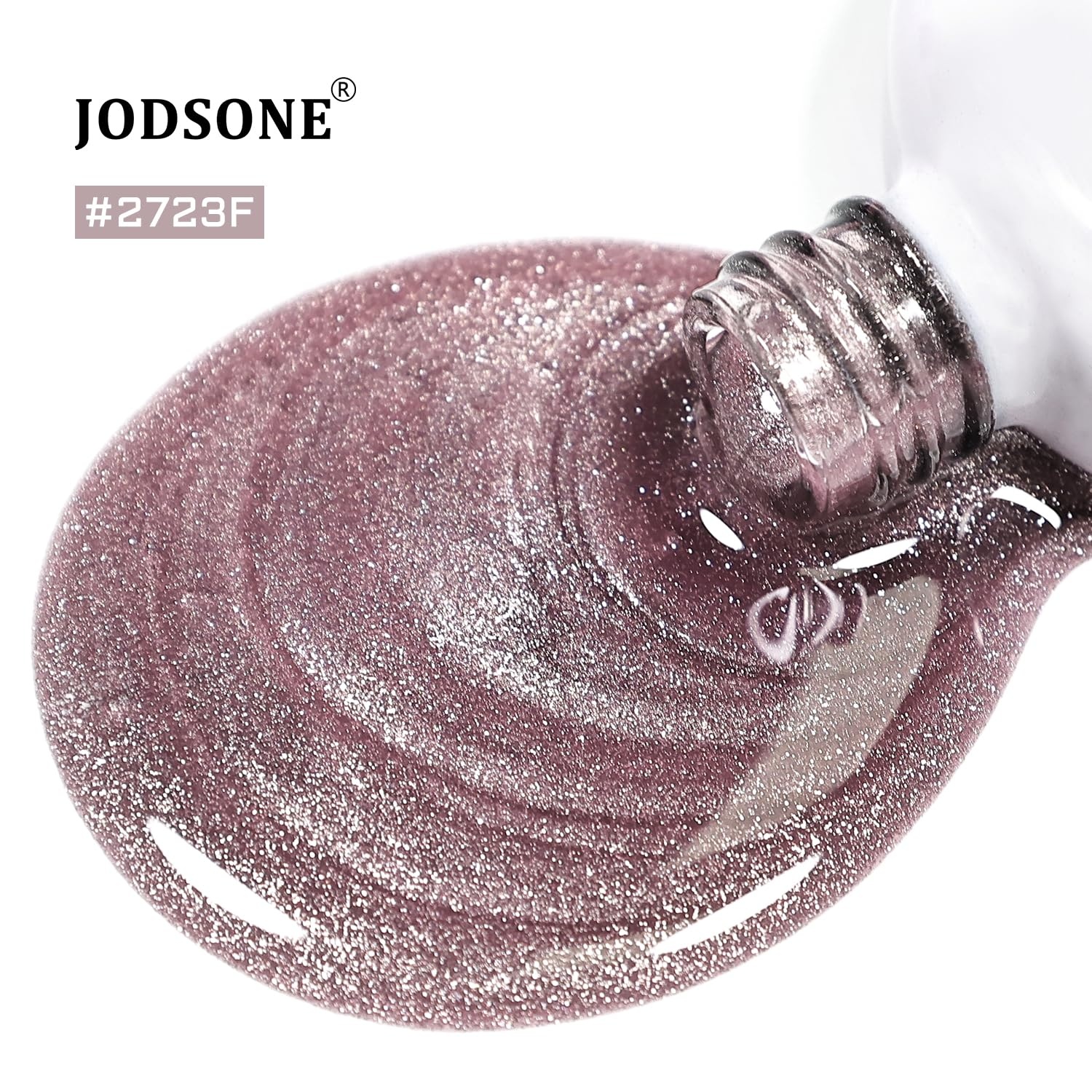 JODSONE 16.5ml Cat Eye Gel Nail Polish Pink Purple Glitter Magnetic Reflective Translucent at Home Salon Design Need U V Curing(Glitter Pink Purple 16.5ml (2723F))