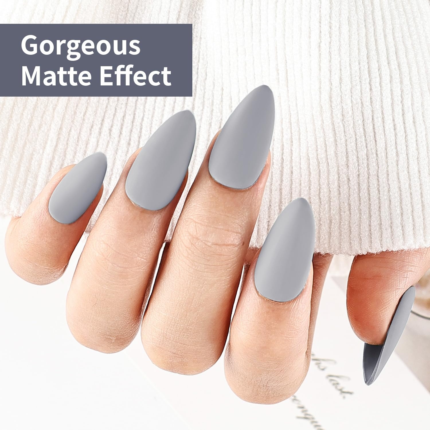 JODSONE 16.5ml Gray Gel Nail Polish Silver Gel Polish High Gloss Soak Off U V Nail Manicure Salon DIY at Home(B27) - view 4