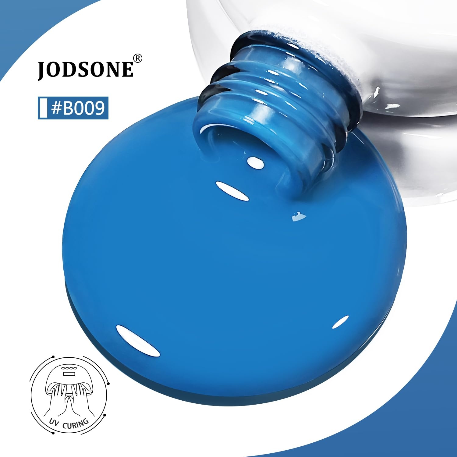 JODSONE Blue Gel Nail Polish 16.5ml Blue Gel Polish High Gloss Soak Off U V Manicure Salon DIY at Home
