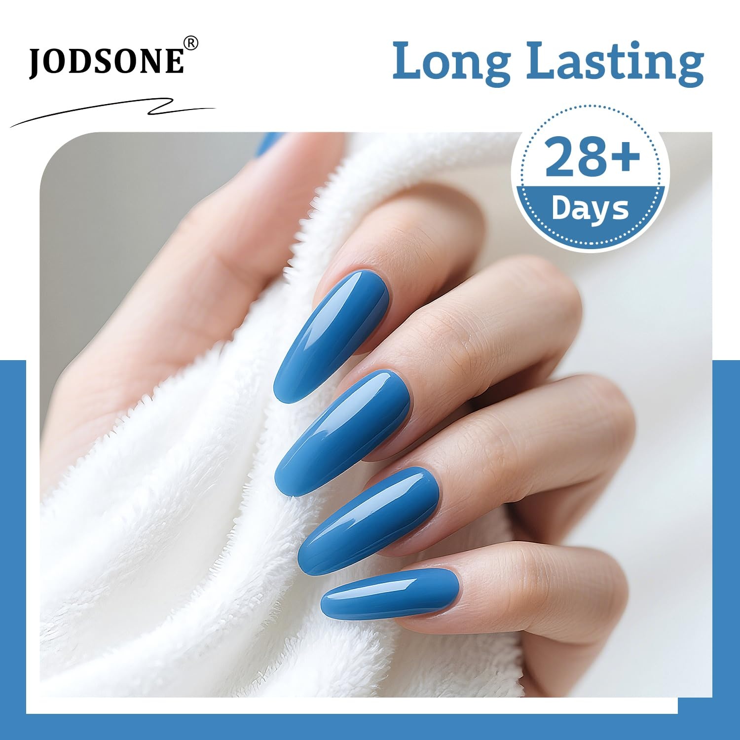 JODSONE Blue Gel Nail Polish 16.5ml Blue Gel Polish High Gloss Soak Off U V Manicure Salon DIY at Home - view 2