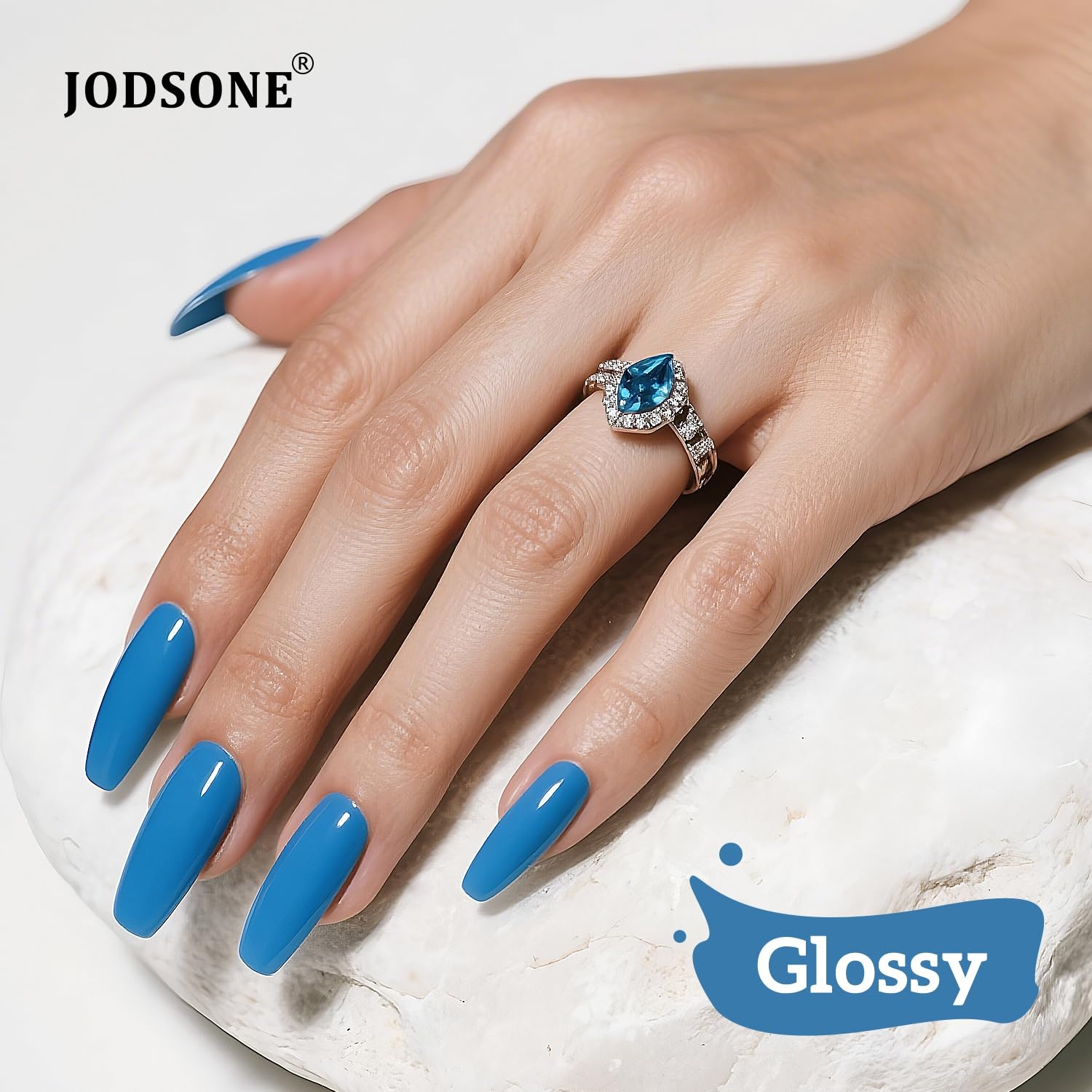 JODSONE Blue Gel Nail Polish 16.5ml Blue Gel Polish High Gloss Soak Off U V Manicure Salon DIY at Home - view 3