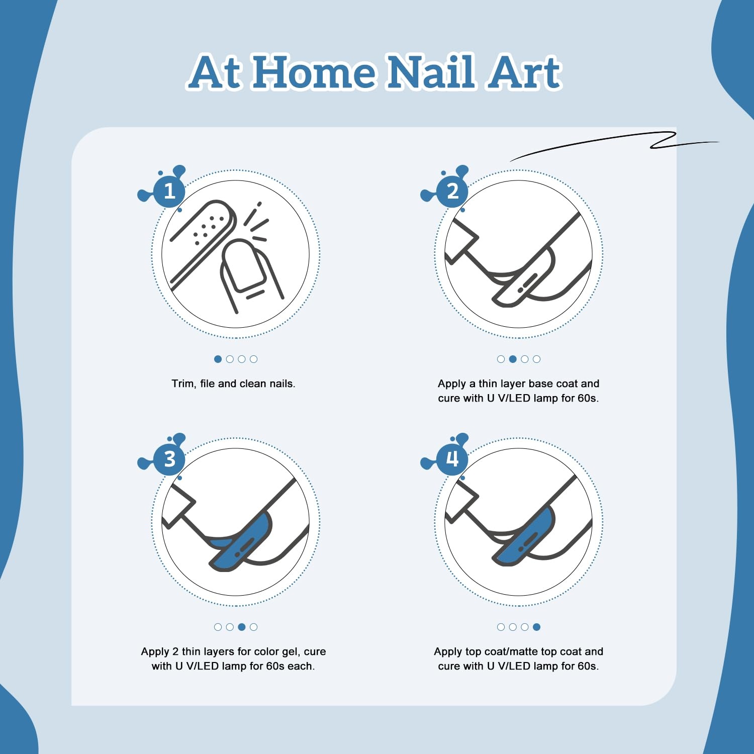 JODSONE Blue Gel Nail Polish 16.5ml Blue Gel Polish High Gloss Soak Off U V Manicure Salon DIY at Home - view 6