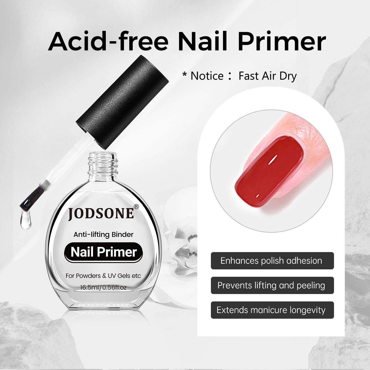 JODSONE 4 Bottles of 15 Capacities of Nail Dehydrator Nail Primer Base Top Coat Long Lasting and Easy to Apply Large Bottle(2PCS-DP) - view 2