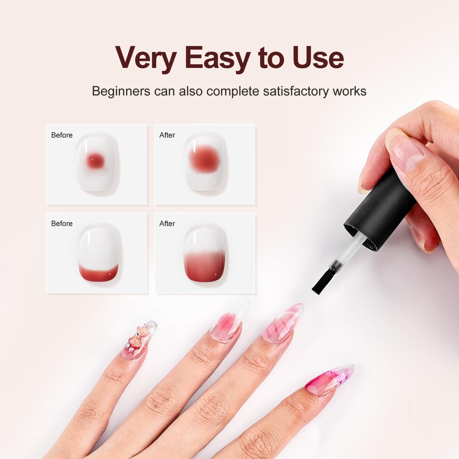 JODSONE 15ML Nail Primer Base Coat Top Coat Glossy Quick Drying Durable DIY Nail Art Design Long Lasting Gift(15ML-BT-BLO) - view 5