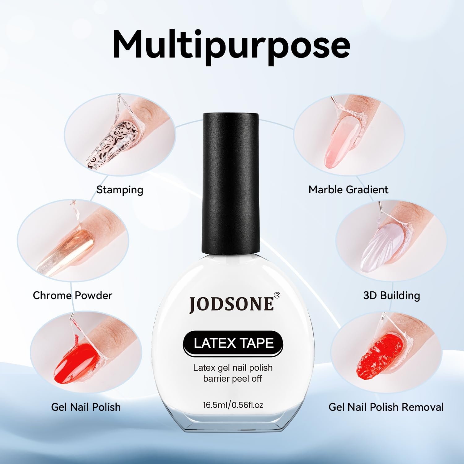 JODSONE 3Pcs 16.5ml Top Coat and Base Coat Set with Gel Nail Remover No Wipe Top Coat Base Need U V Lamp Cured Gel Nail Remover for Quick and Easy Removal At Home(GN013) - view 3