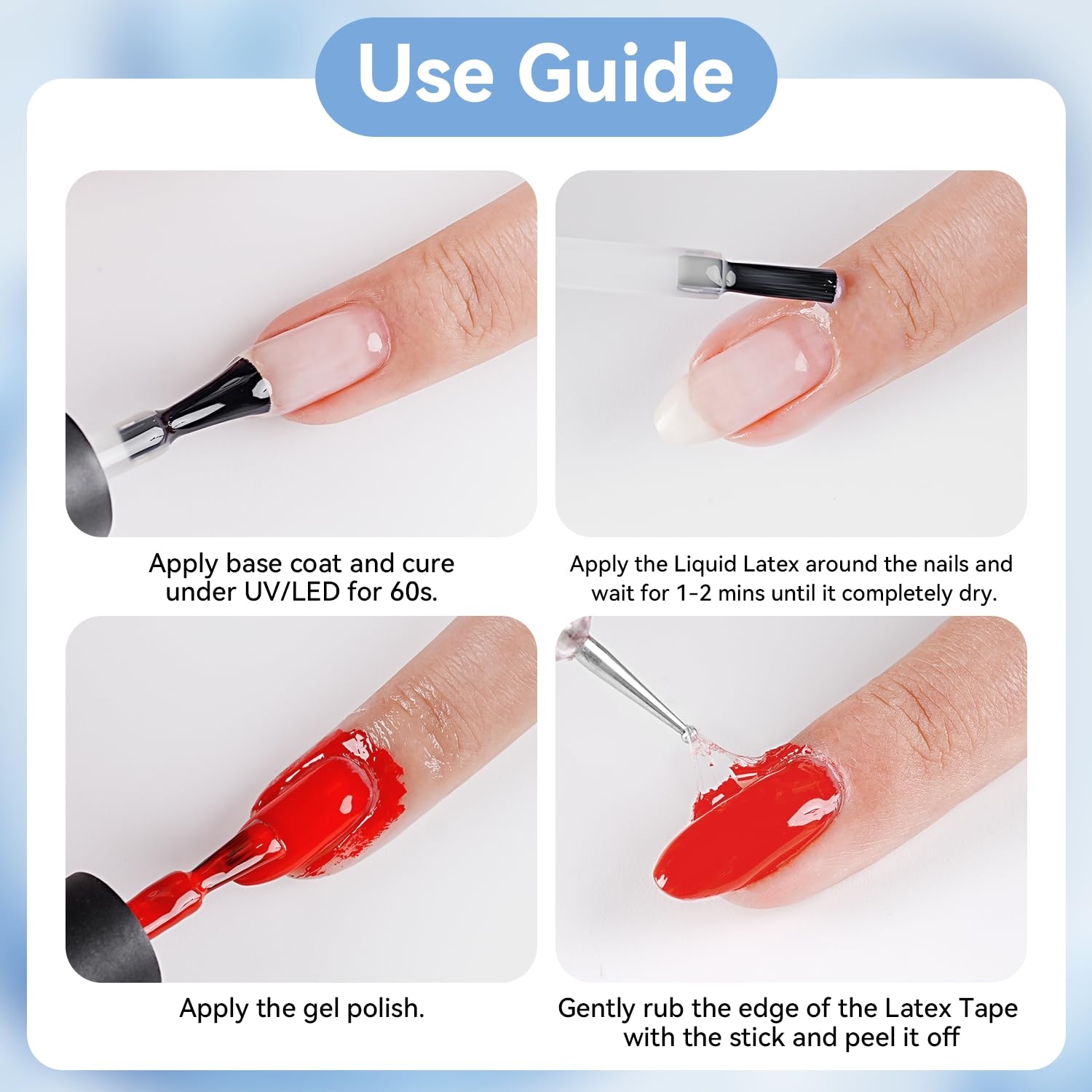 JODSONE 3Pcs 16.5ml Top Coat and Base Coat Set with Gel Nail Remover No Wipe Top Coat Base Need U V Lamp Cured Gel Nail Remover for Quick and Easy Removal At Home(GN013) - view 5