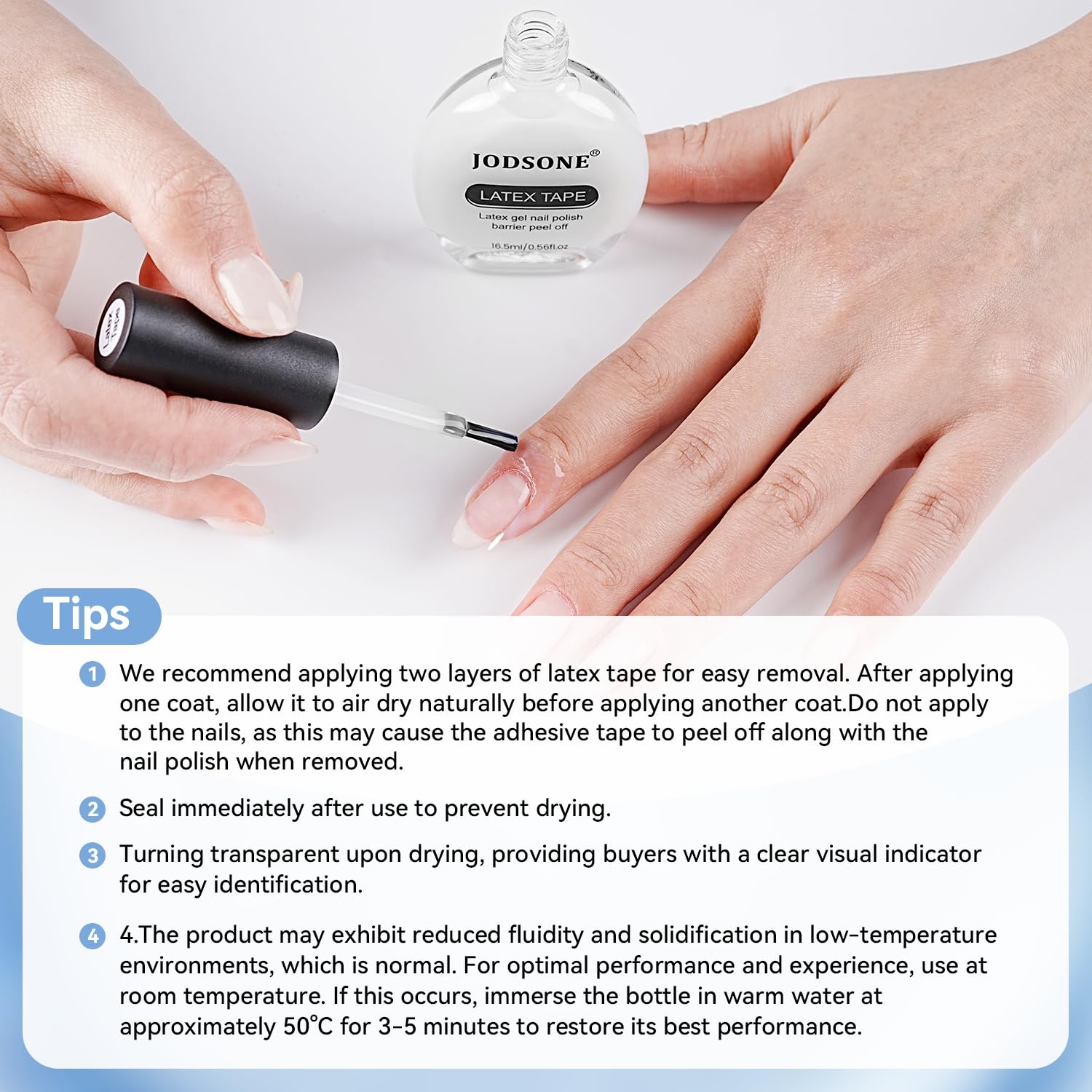 JODSONE 3Pcs 16.5ml Top Coat and Base Coat Set with Gel Nail Remover No Wipe Top Coat Base Need U V Lamp Cured Gel Nail Remover for Quick and Easy Removal At Home(GN013) - view 6