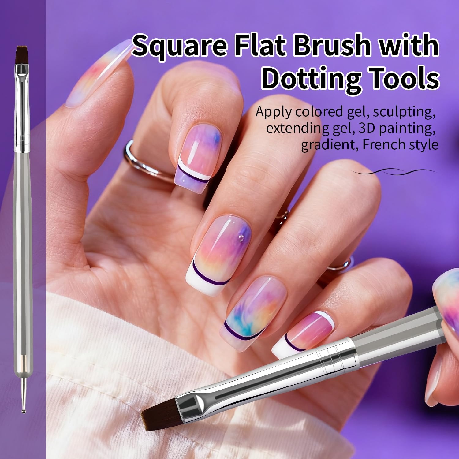 JODSONE 32Pcs Nail Art Brushes kit,Nail Art Tool Set,Dotting Tools,French Manicure,Dust Brush,Striping Brushes for Long Lines,Drawing Pen Painting Pen for Gel Polish Design Supply(6PCS) - view 2