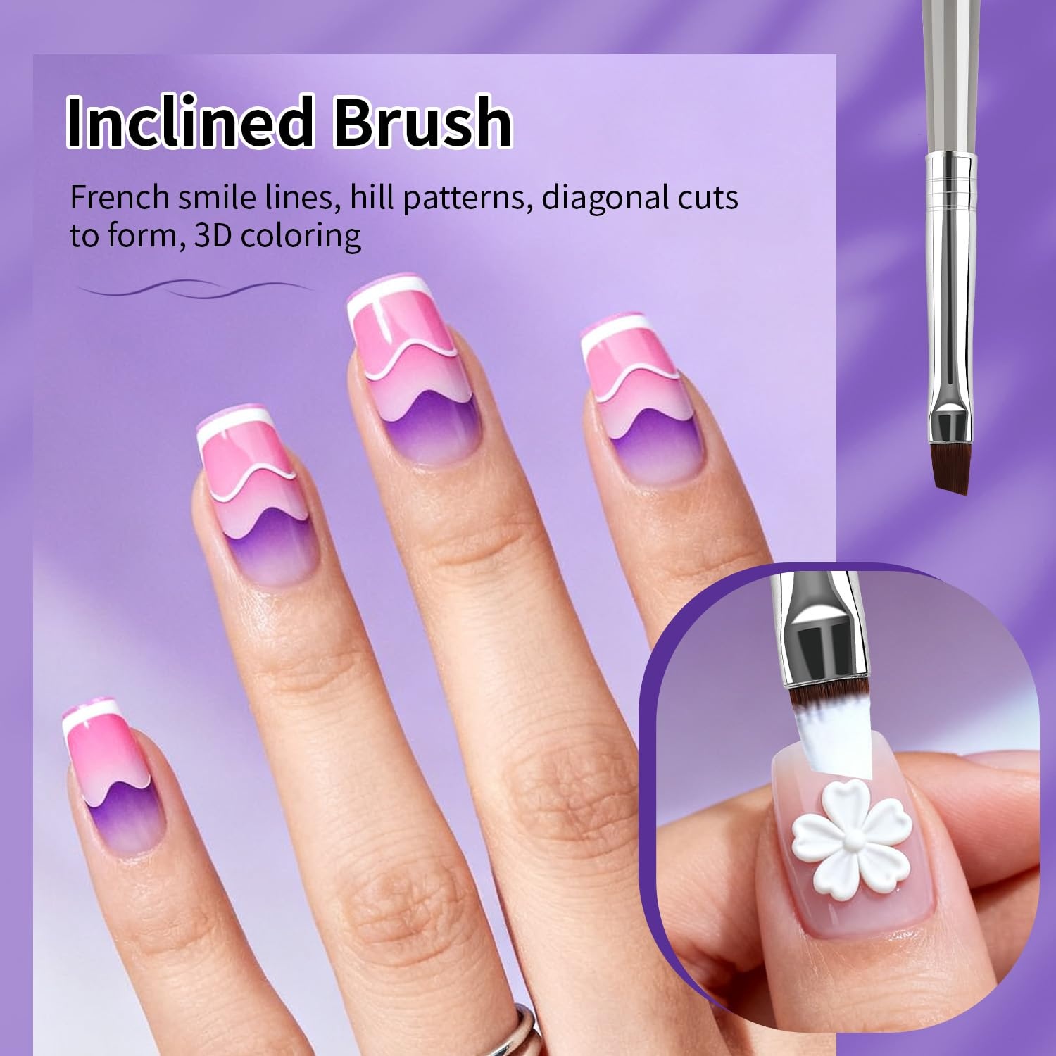 JODSONE 32Pcs Nail Art Brushes kit,Nail Art Tool Set,Dotting Tools,French Manicure,Dust Brush,Striping Brushes for Long Lines,Drawing Pen Painting Pen for Gel Polish Design Supply(6PCS) - view 4
