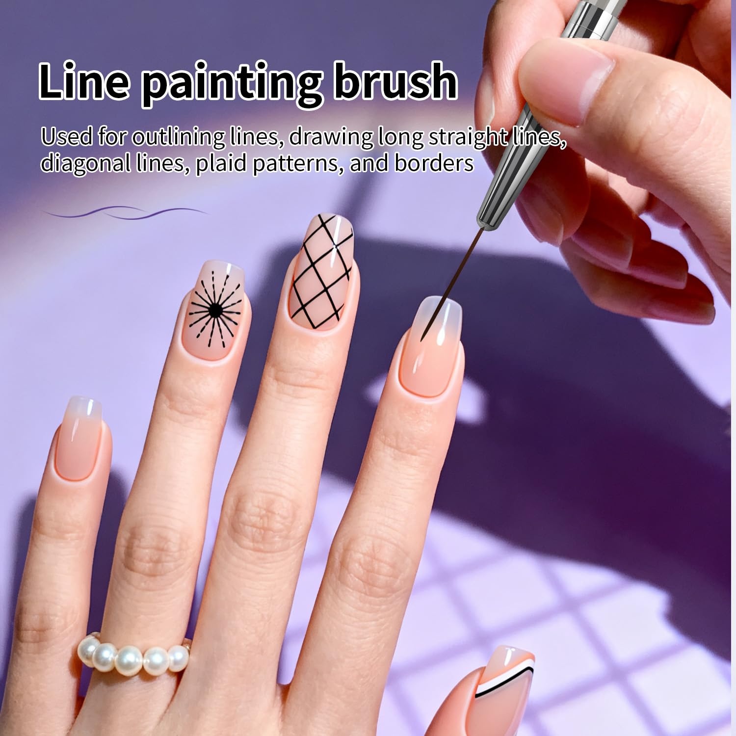 JODSONE 32Pcs Nail Art Brushes kit,Nail Art Tool Set,Dotting Tools,French Manicure,Dust Brush,Striping Brushes for Long Lines,Drawing Pen Painting Pen for Gel Polish Design Supply(6PCS) - view 6