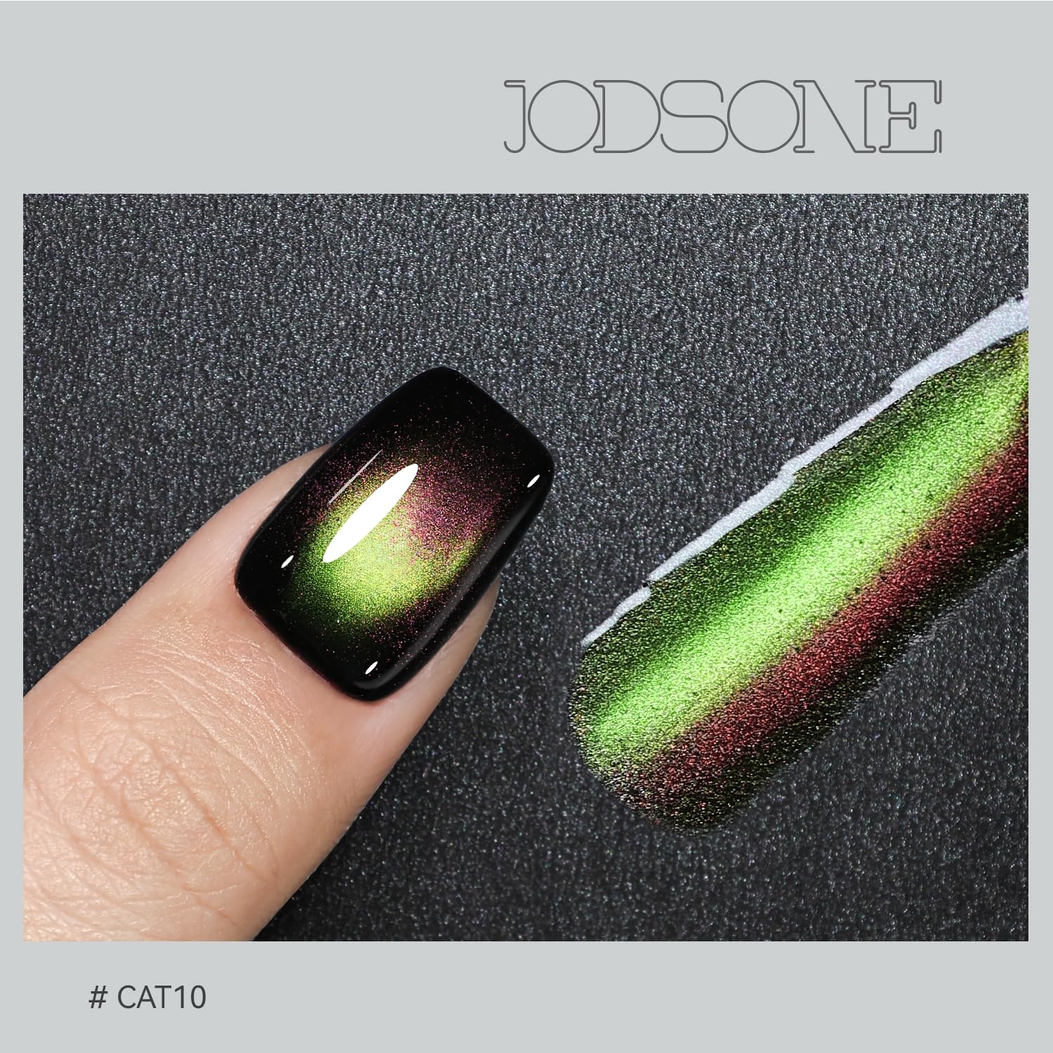 JODSONE 16.5 mL 9D Chameleon Cat Eye Gel Polish with Magnet, Blue Purple | UV/LED Cure, Black Gel Polish Recommended for Stronger Contrast, Multiple Customizable Cat-Eye Effects, Soak-Off Formula(CAT10) - view 2