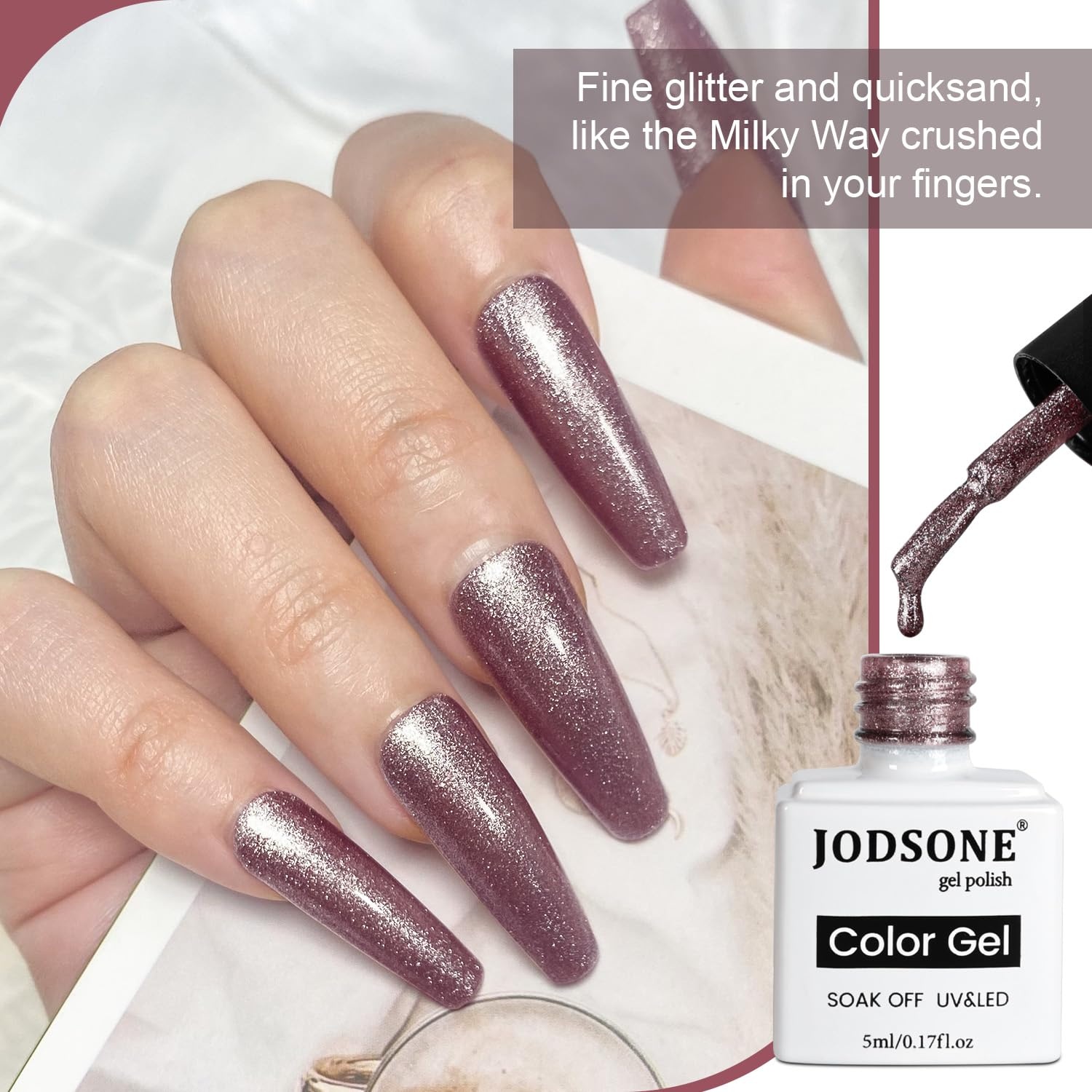 JODSONE 12 PCS Gel Nail Polish Set with Base Coat and Top Coat Limited Red Pink High Gloss Fashion Gifts for Women & Girls(10Color-12) - view 2