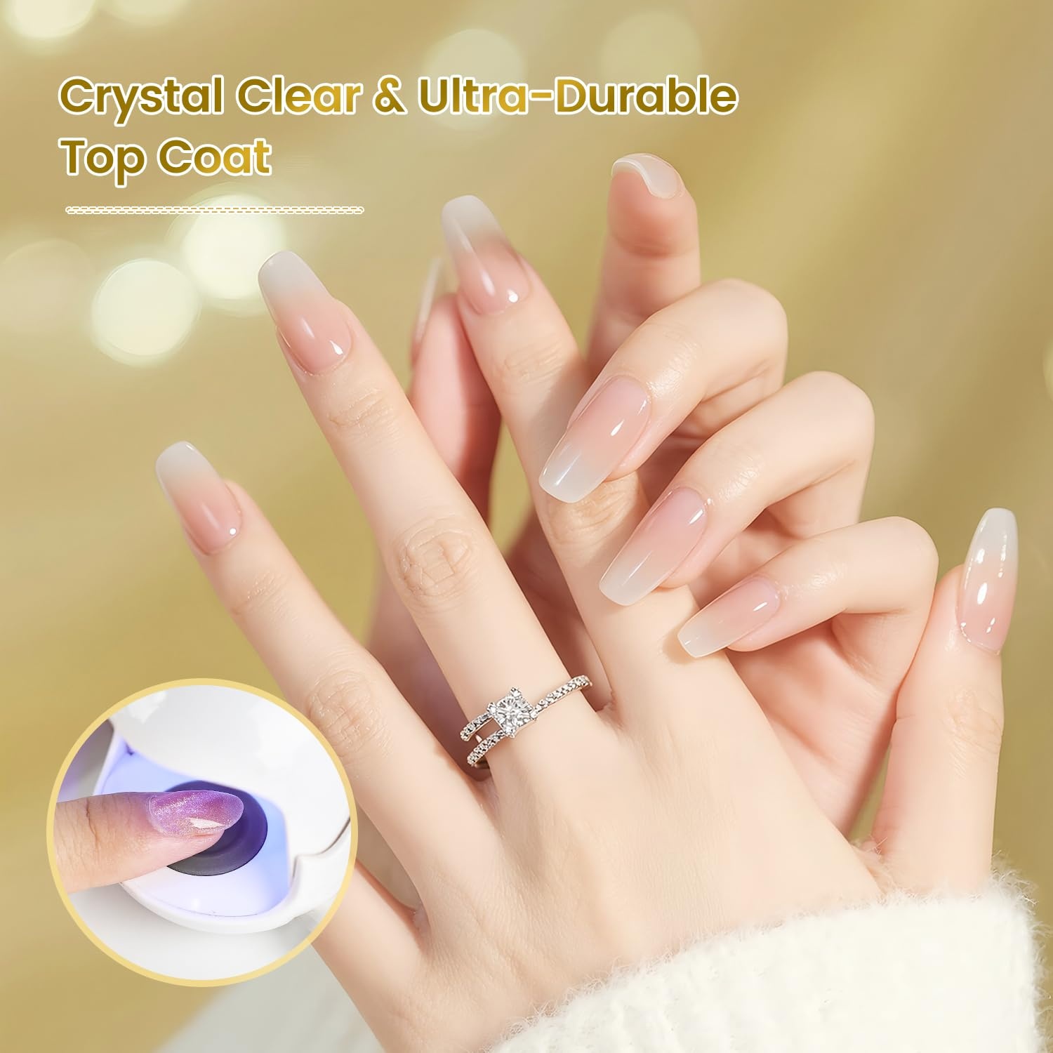 JODSONE Matte Gel Top Coat – 16.5ml Powder-Resistant No Wipe Gel Top Coat for Chrome Powder Nail Art, Smooth Matte Finish, U V Curing Required(G02)