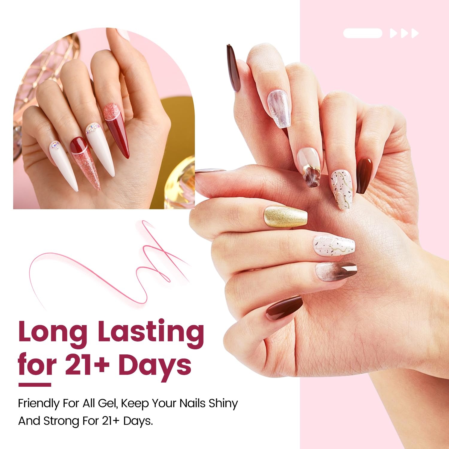 JODSONE 15ML Nail Primer Base Coat Top Coat Glossy Quick Drying Durable DIY Nail Art Design Long Lasting Gift(15ML-B) - view 3
