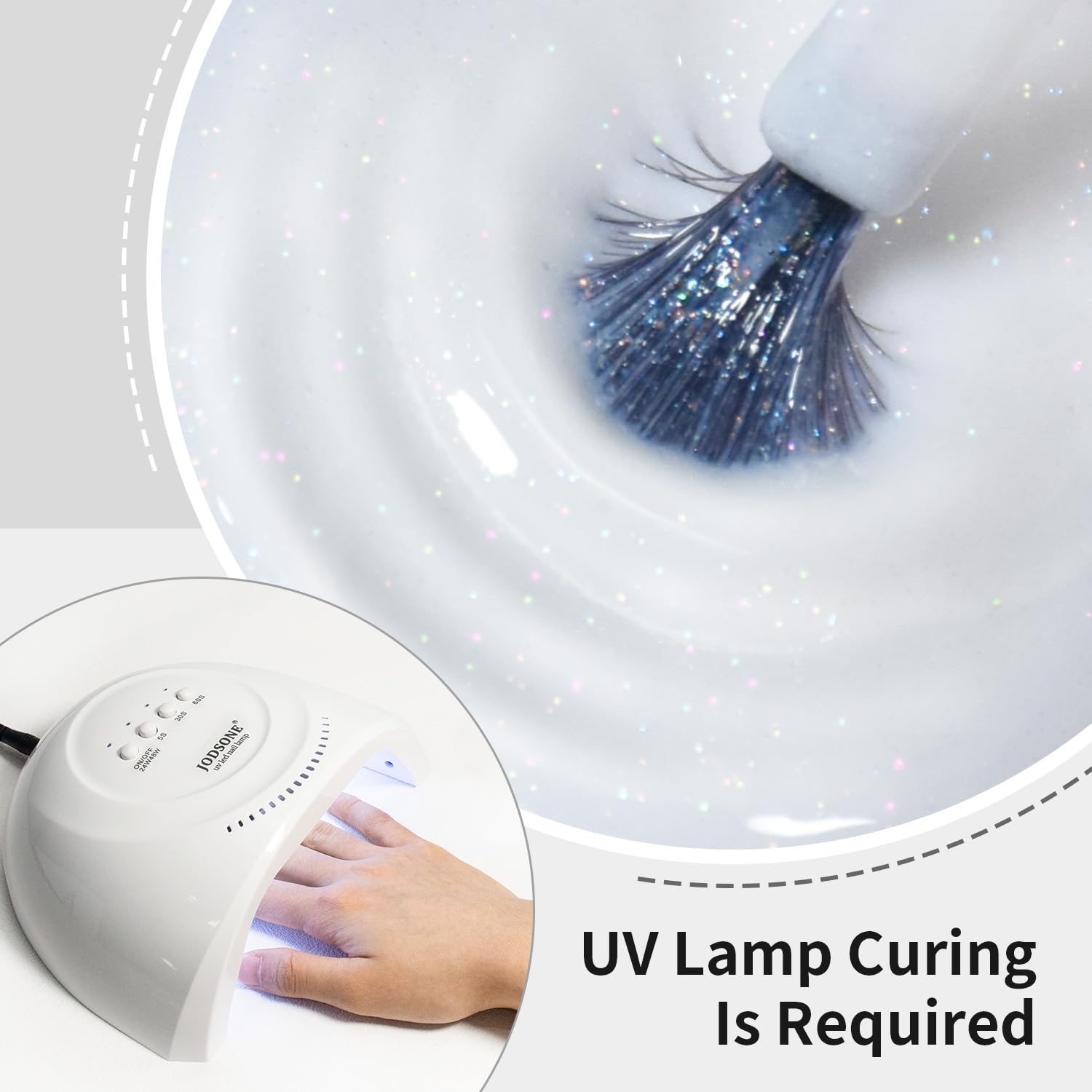 JODSONE Gel Nail Polish Pure White Glitter Pure White Gel Polish 10ml Nail Art Design Manicure Salon DIY Home All Seasons Neutral Soak Off U V Lamp - view 5