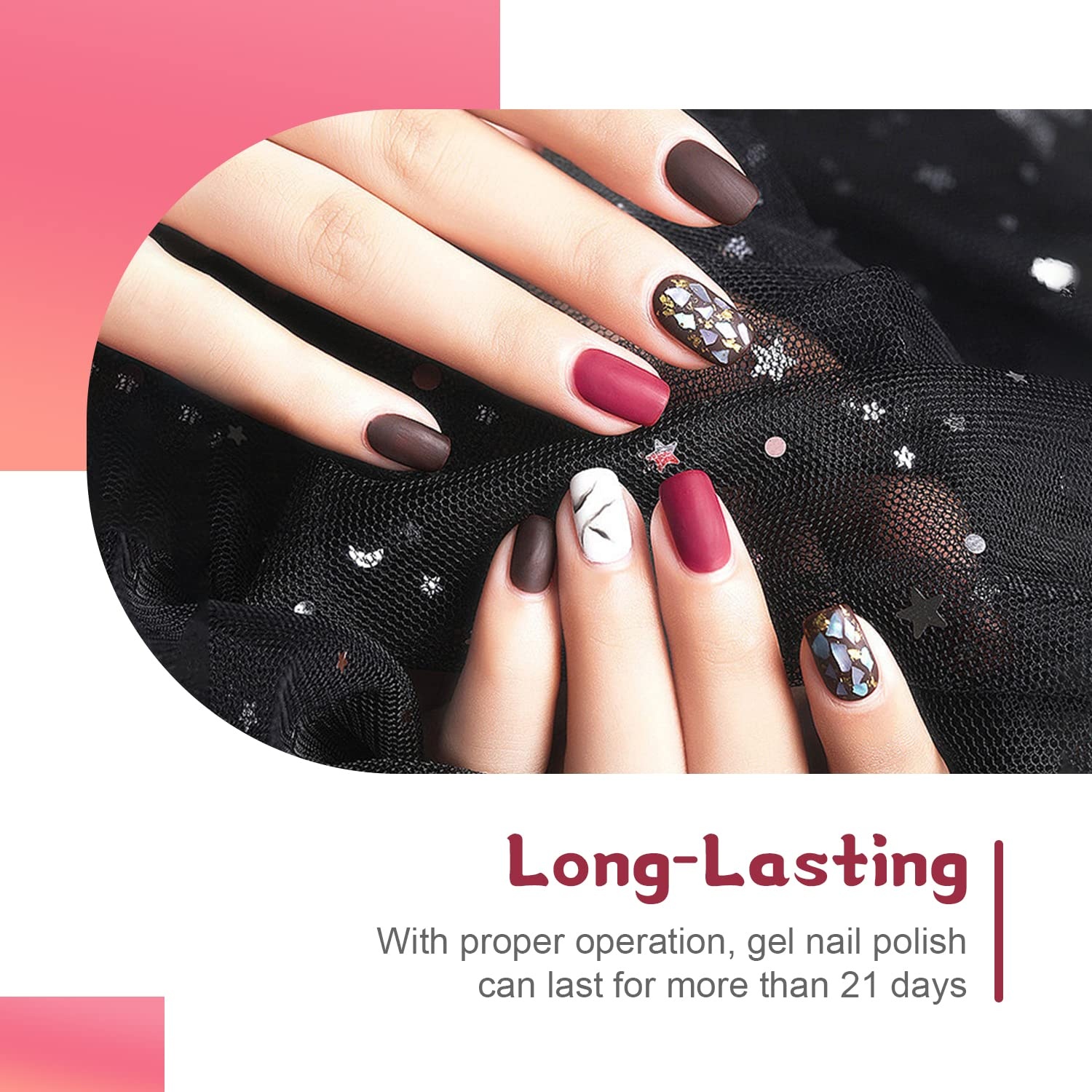 JODSONE 23 PCS Gel Nail Polish Set with Base Glossy and Matte Top Coat Multicolored Gel Nail Long Lasting Suitable for All Seasons(32KIT 1G 10-A) - view 5