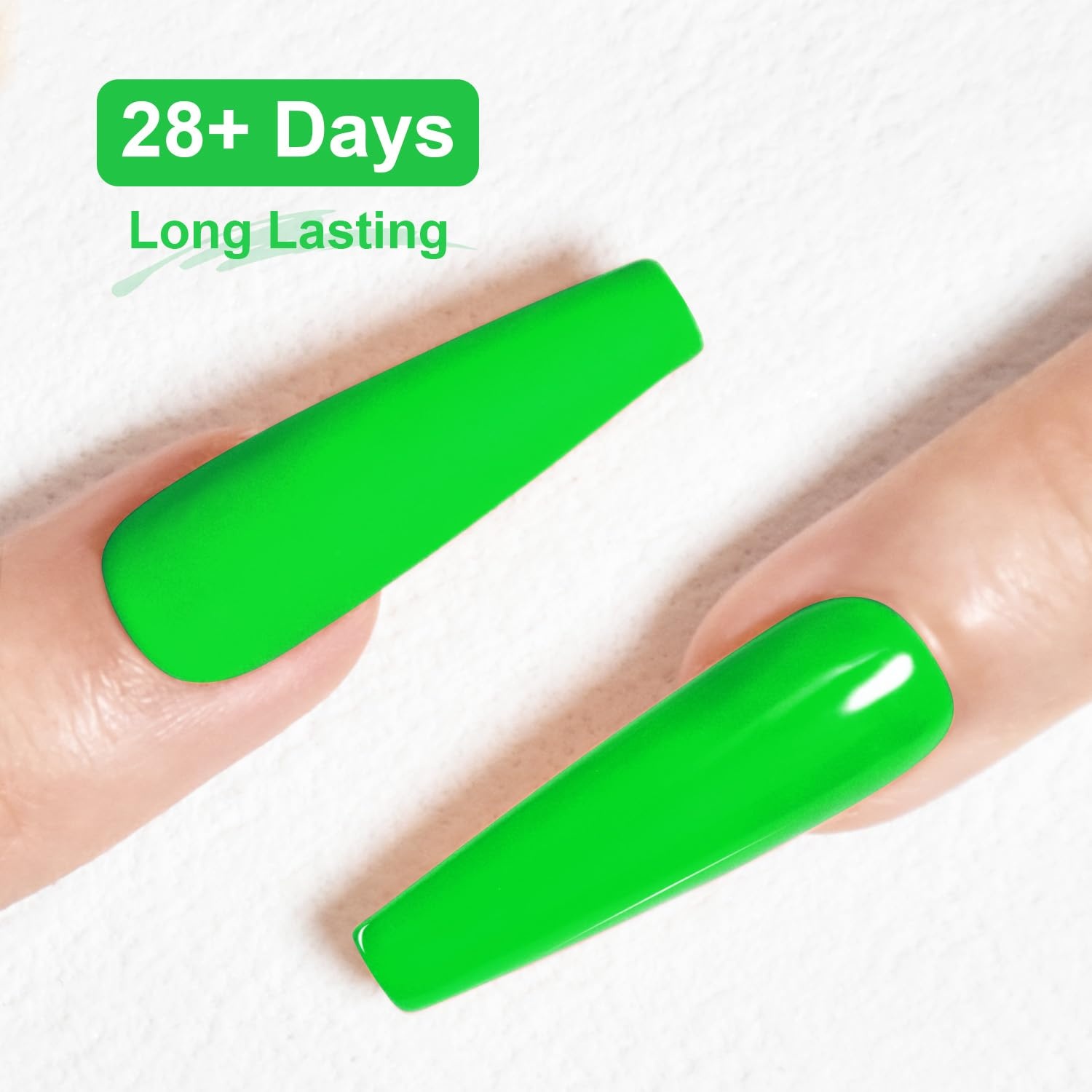 JODSONE 10ml Gel Bright Green Polish Green False Nails & Accessories Color High Gloss Soak Off U V Gel Nail Manicure Salon DIY at Home(B42) - view 2