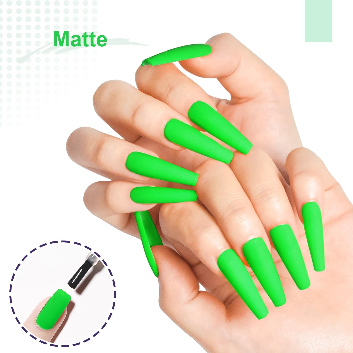 JODSONE 10ml Gel Bright Green Polish Green False Nails & Accessories Color High Gloss Soak Off U V Gel Nail Manicure Salon DIY at Home(B42) - view 4