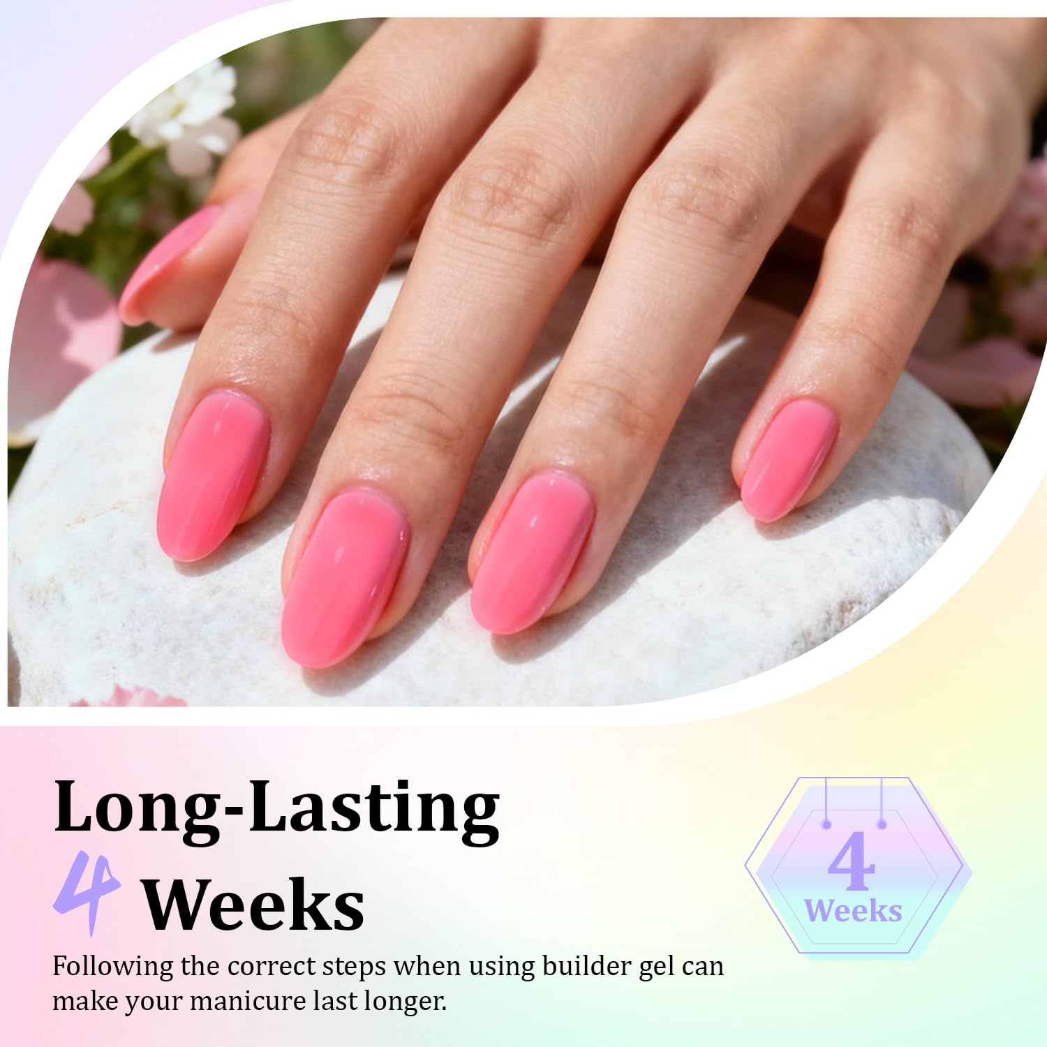 JODSONE Builder Gel for Nails,4Pcs 10ML Builder Gel Set, Nail Apex and Extension Strengthener Hard Need to Cured by Nail Lamp,Clear White Pink Brown(GJ16-GJ19) - view 4