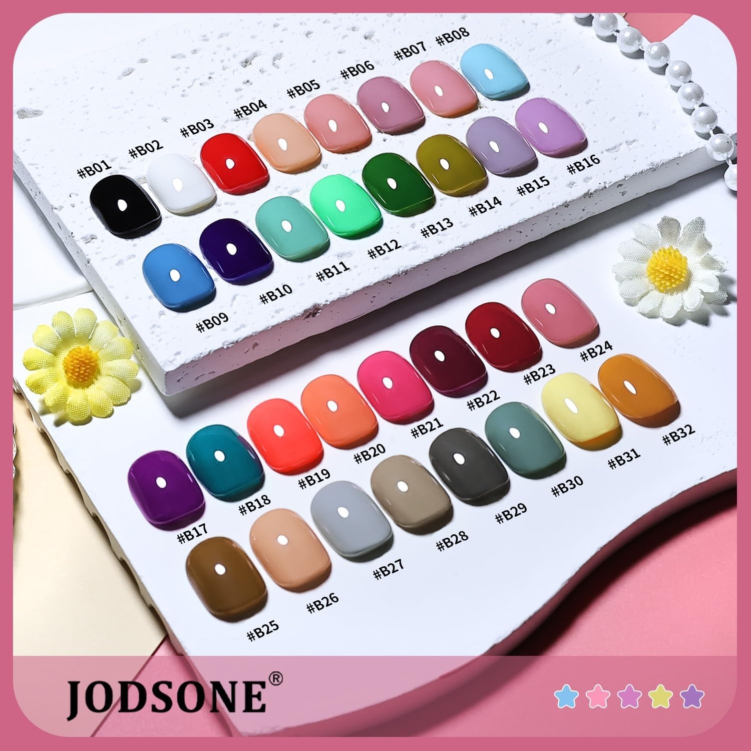 JODSONE 12 PCS 16.5 ml Gel Nail Polish Same Color Same Bottle with Base Coat and Top Coat, 10 Colors for At-Home Salon Nail Art, Holiday Gifts(32COLOR-1) - view 2