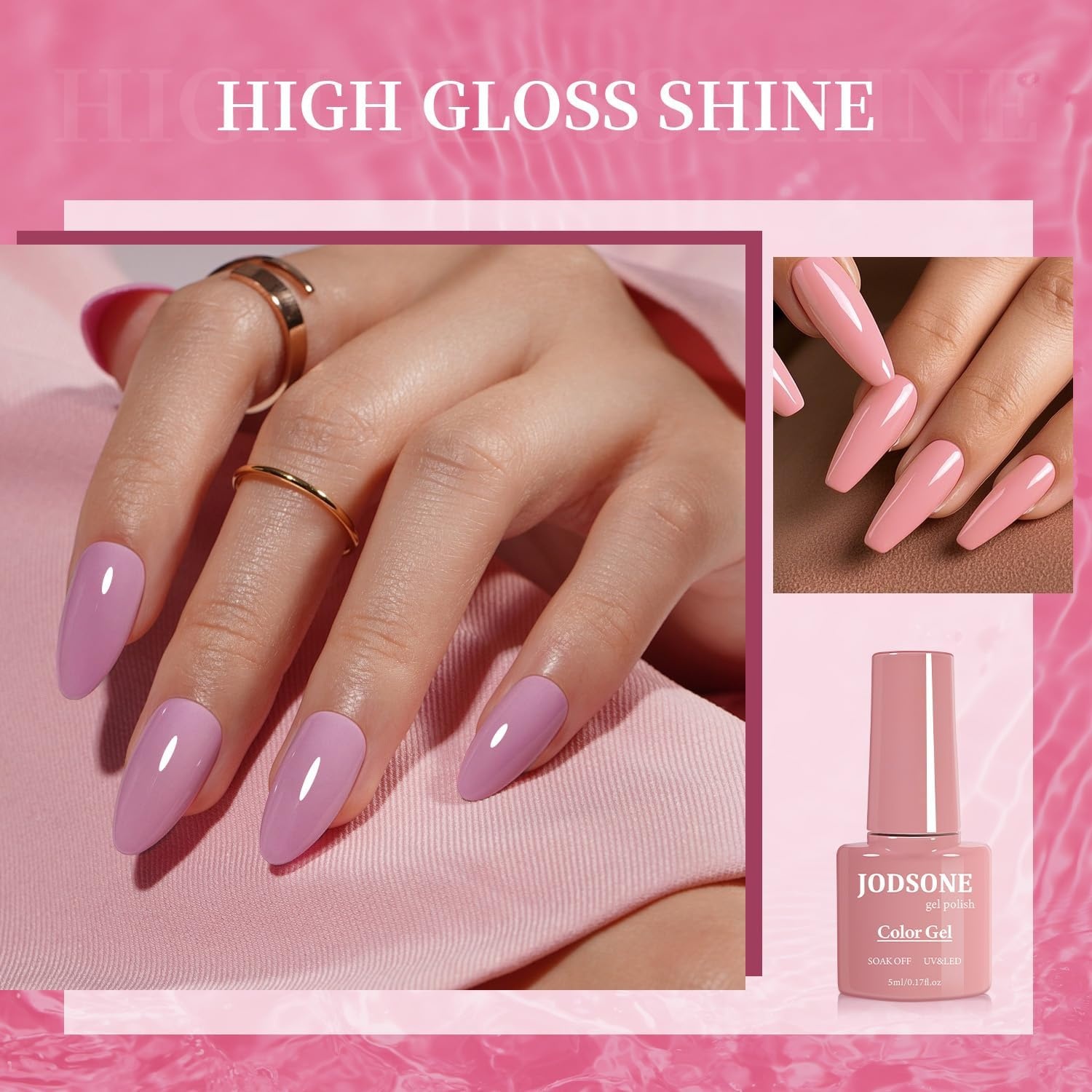 JODSONE 12 PCS 16.5 ml Gel Nail Polish Same Color Same Bottle with Base Coat and Top Coat, 10 Colors for At-Home Salon Nail Art, Holiday Gifts(32COLOR-1) - view 4