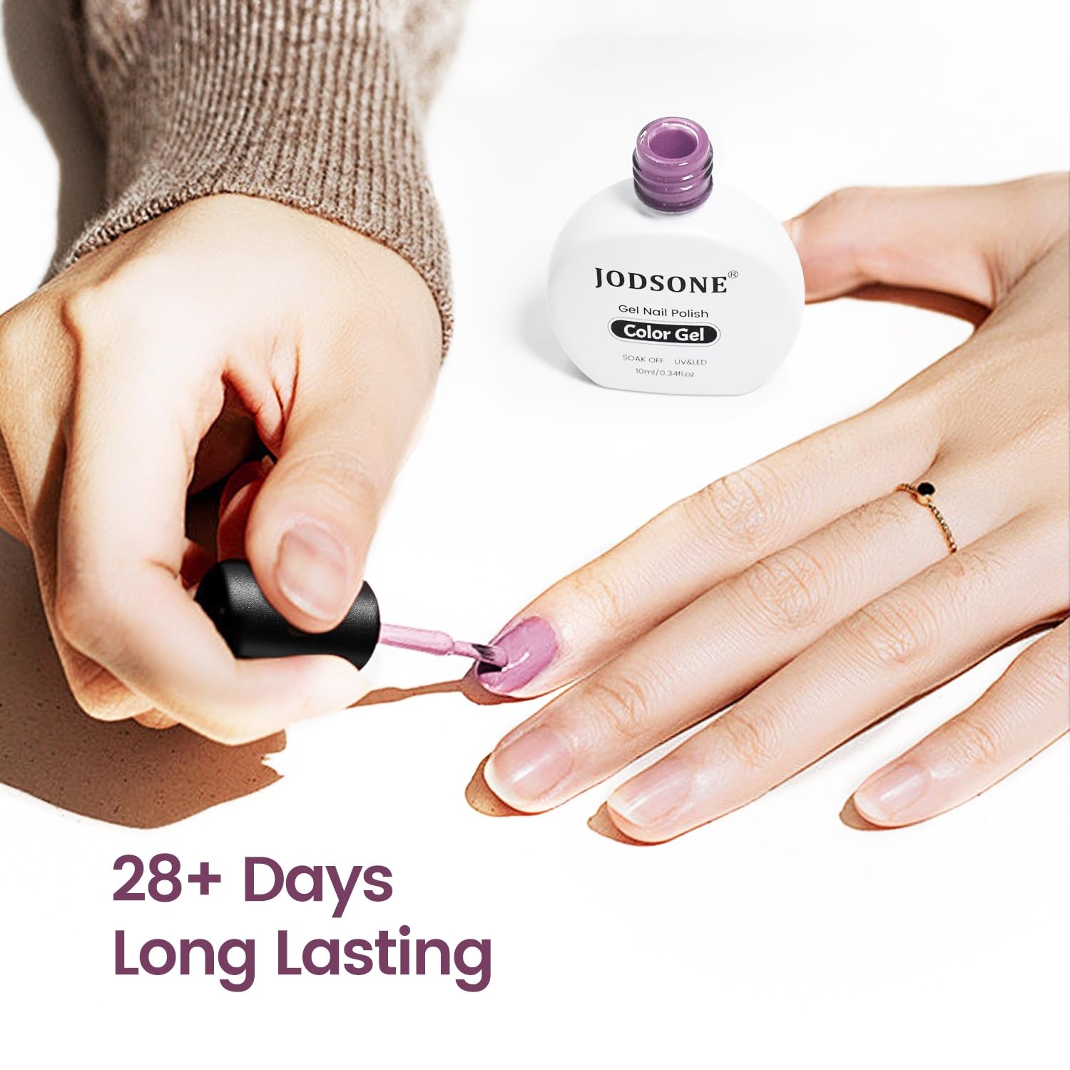 JODSONE Gel Nail Polish 10ml Light Purple Gel Polish Nail Soak Off U V LED Nail Lamp Art Manicure Salon DIY Home Gift for Women Girls(10ML-B06) - view 2