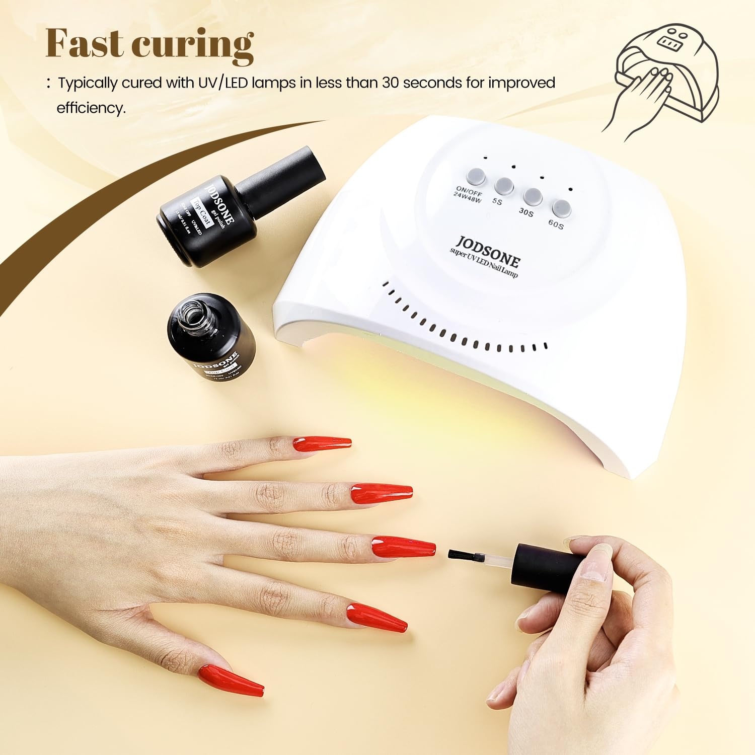 JODSONE 15ML Nail Primer Base Coat Top Coat Glossy Quick Drying Durable DIY Nail Art Design Long Lasting Gift(15ML-TT) - view 2