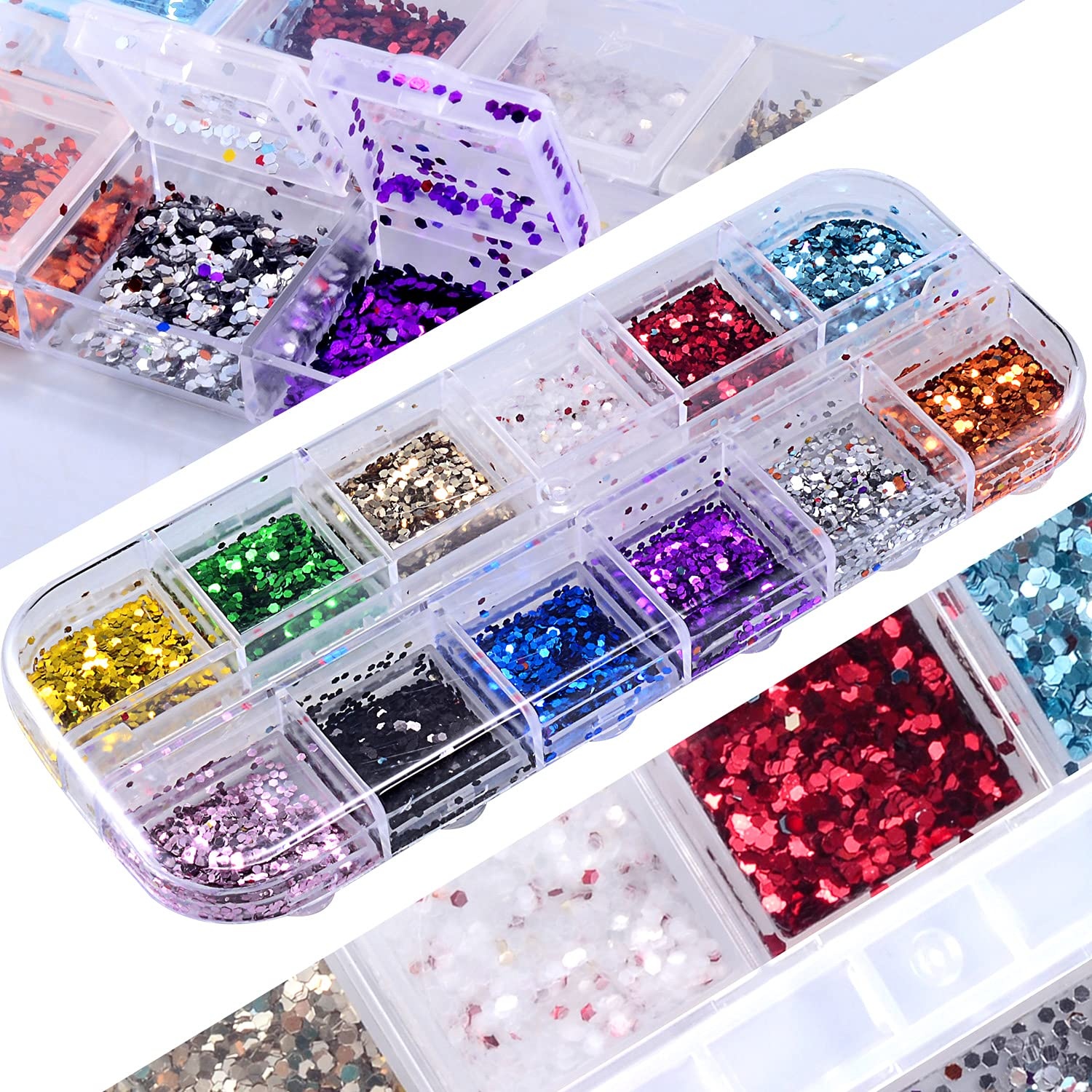 JODSONE Gel Nail Polish Kit with UV Light, 18 Colors Gel Nail Polish Set with 150W UV Led Nail Lamp Base Coat Top Coat DIY Home Manicure Tools Nail art Glitters Rhinestones Gift for Women A018 - view 5