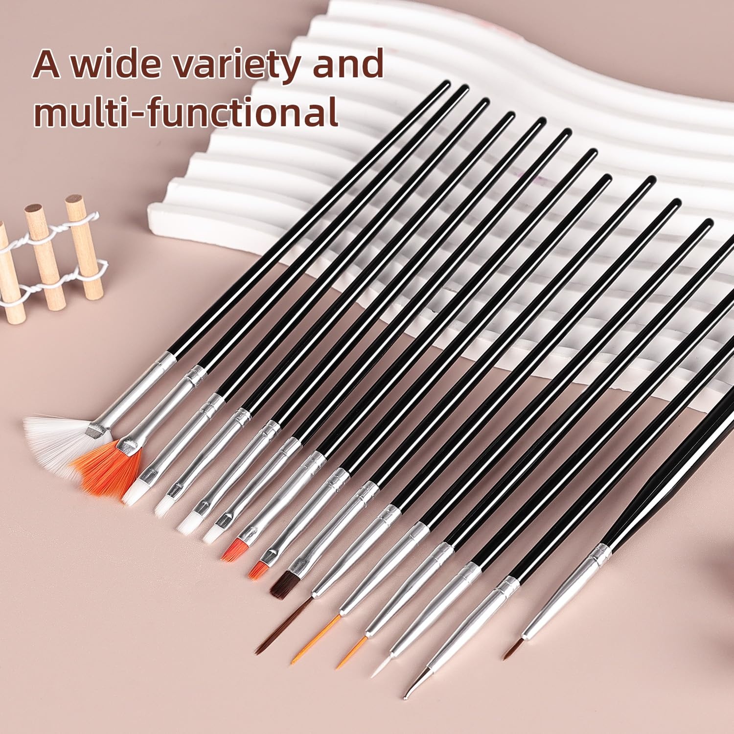 JODSONE 32Pcs Nail Art Brushes kit,Nail Art Tool Set,Dotting Tools,French Manicure,Dust Brush,Striping Brushes for Long Lines,Drawing Pen Painting Pen for Gel Polish Design Supply(32PCS) - view 4